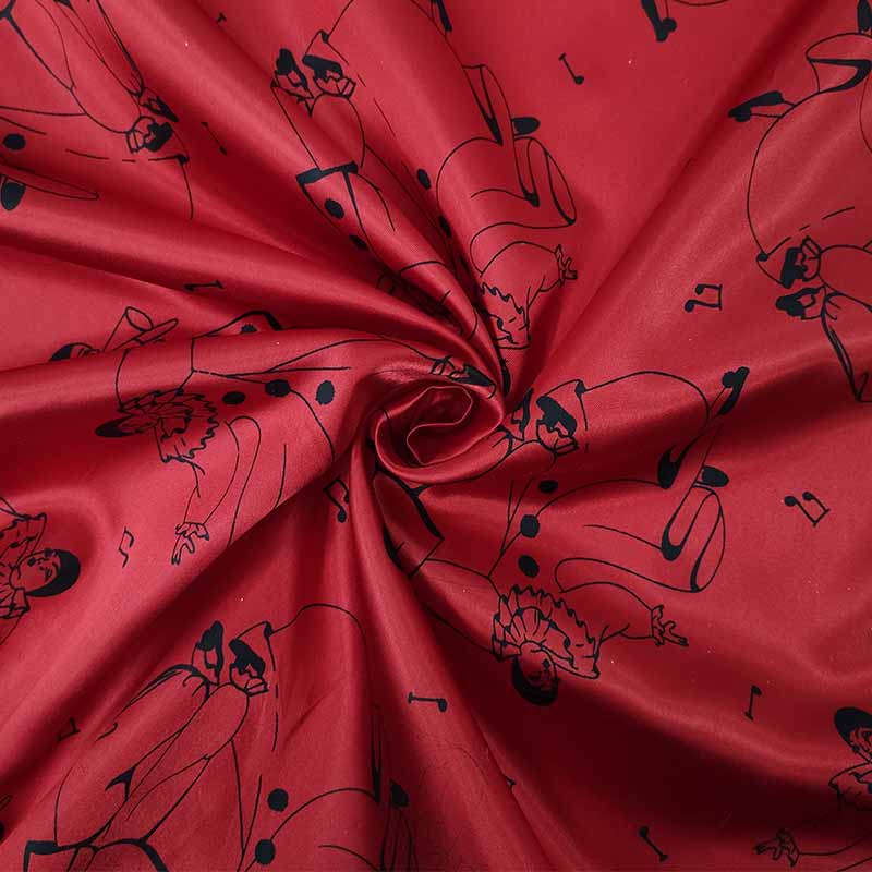 tessuto costumi di carnevale rosso
