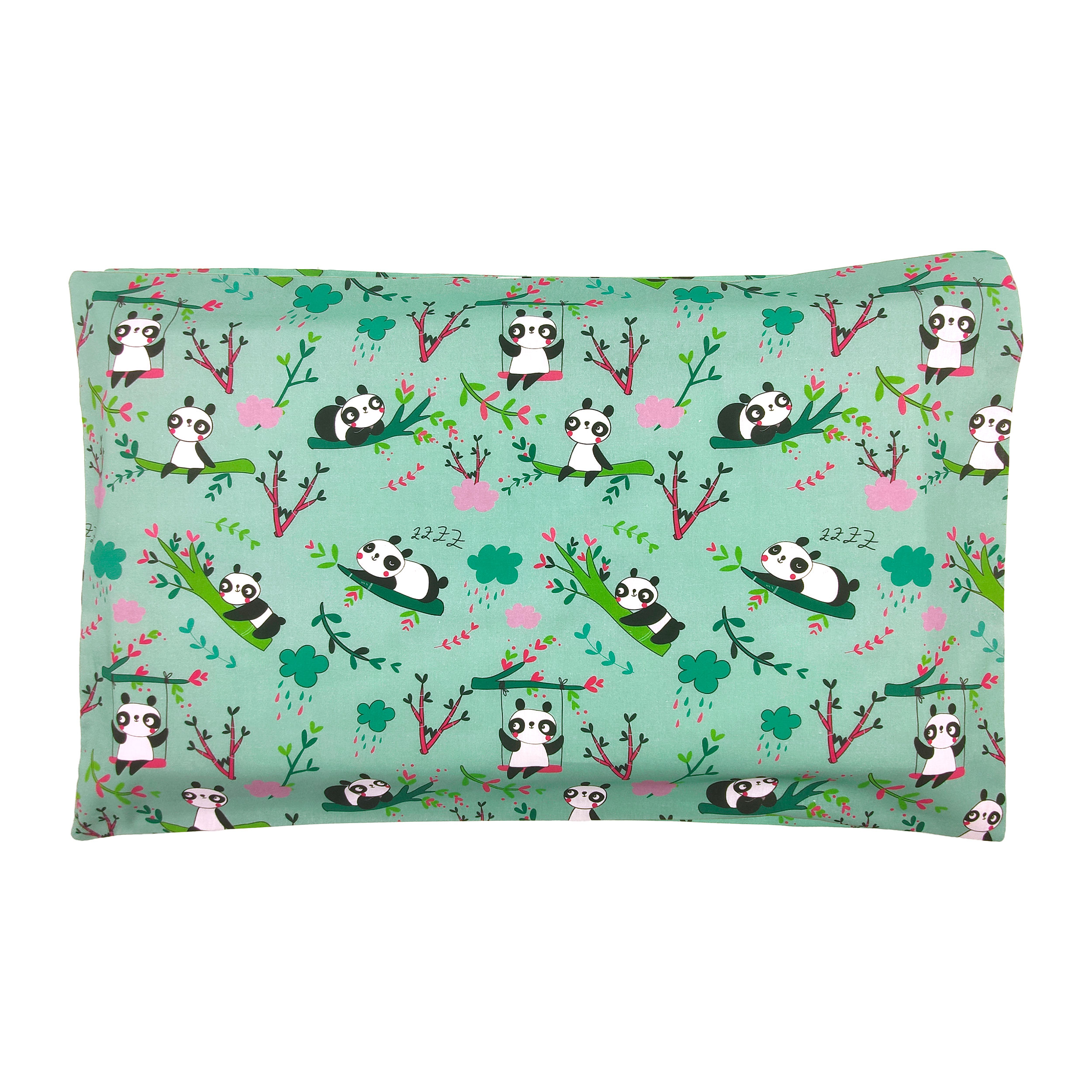 Federa Panda Sfondo Verde Menta