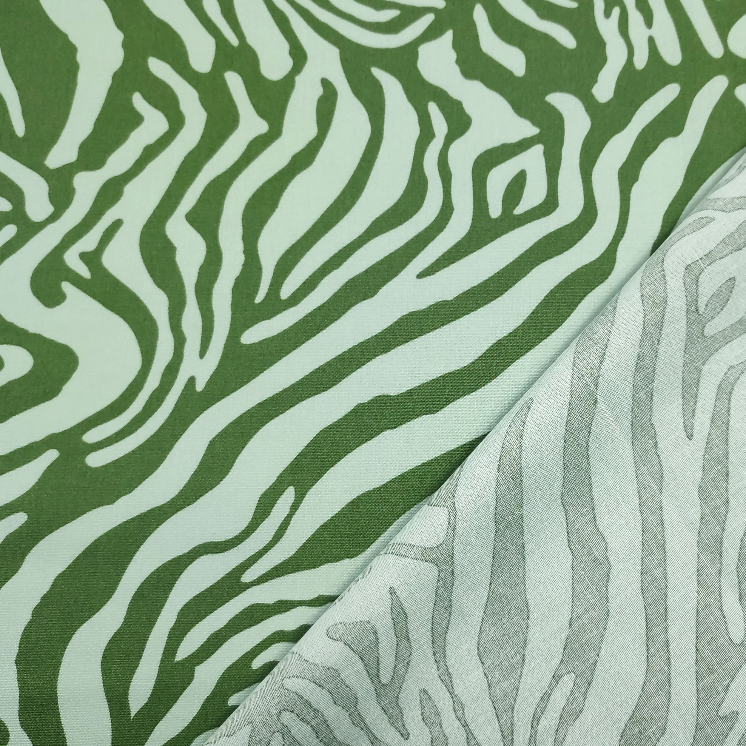 Cotone Fantasia Astratta Verde