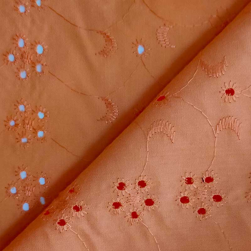 Tessuto Sangallo Tinta Unita Fantasia Sole Luna Fiori 