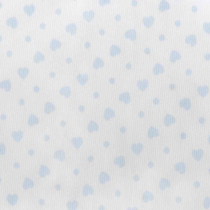 Tessuto Piquet di Cotone Cuori con Pois Colorati 1