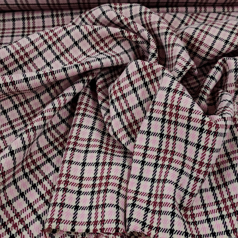 Tessuto Tartan Moda Rosa