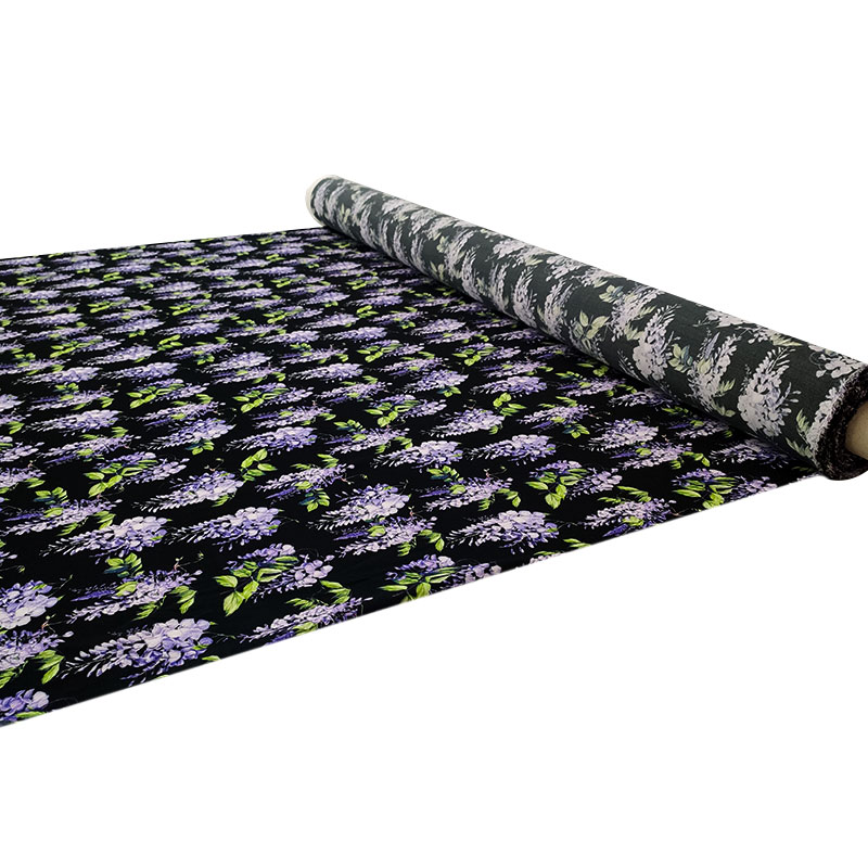 Tela crepe glicini viola