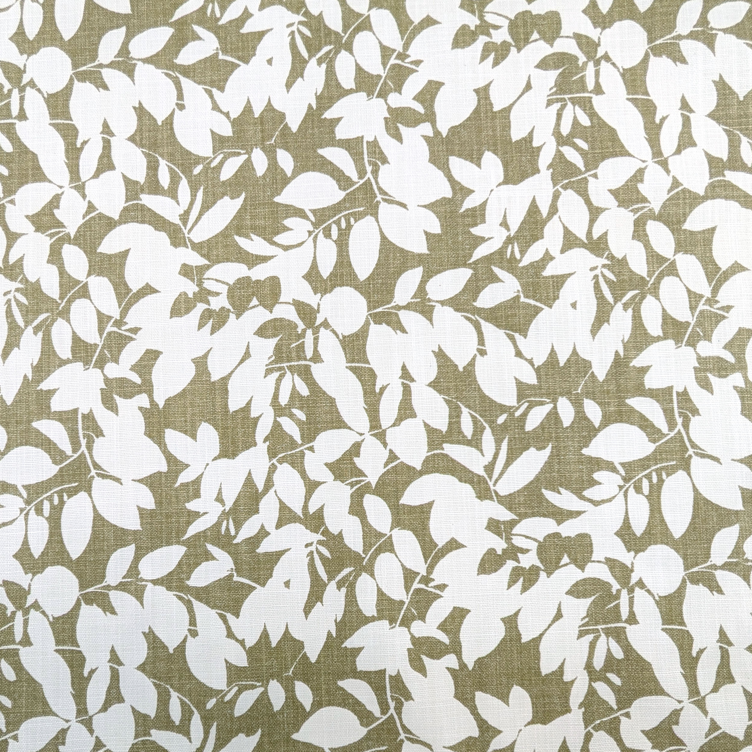 Cotone Lino Arredo Foglie Sfondo Oliva Image