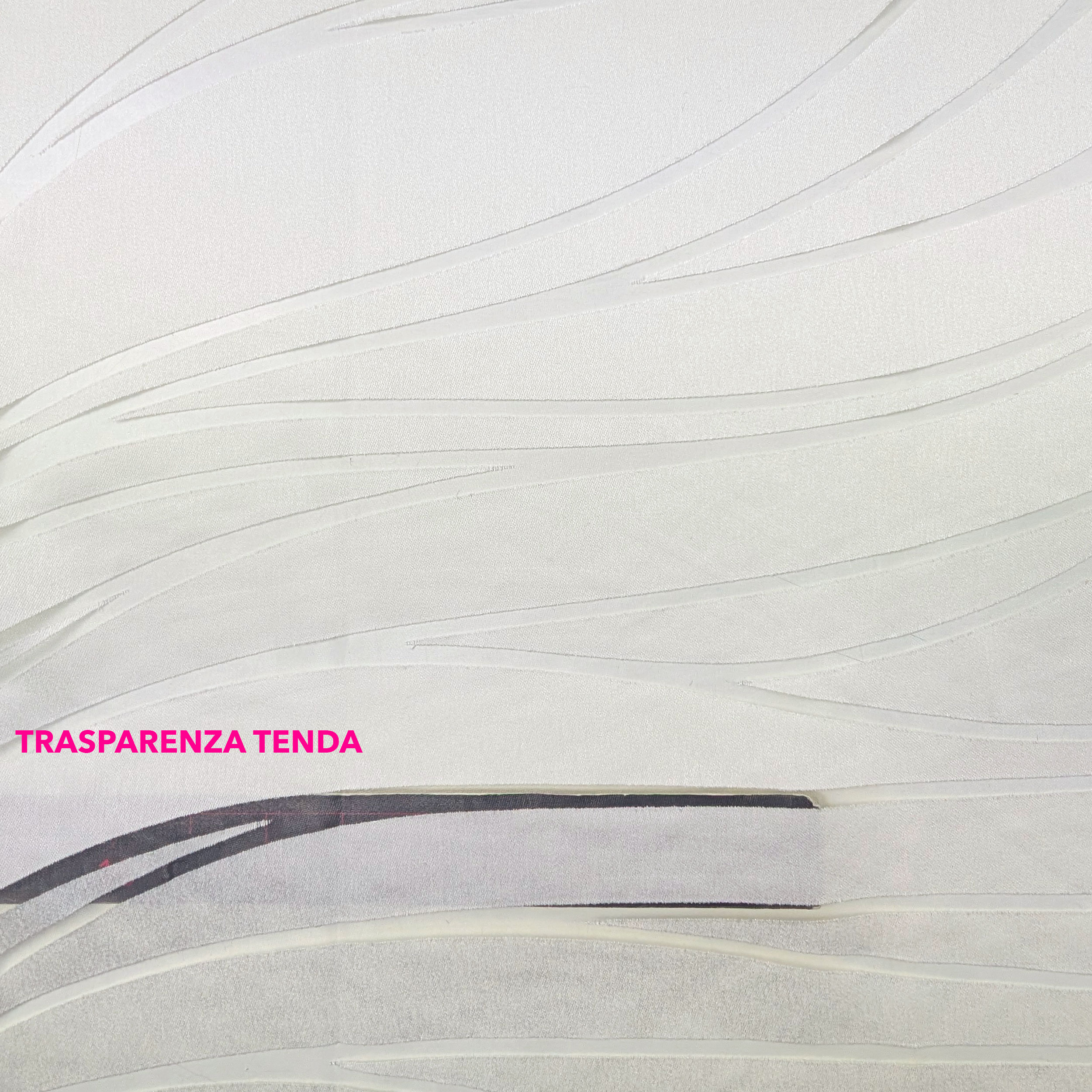 Tessuto Tenda Devorè Onde Morbide Panna Image
