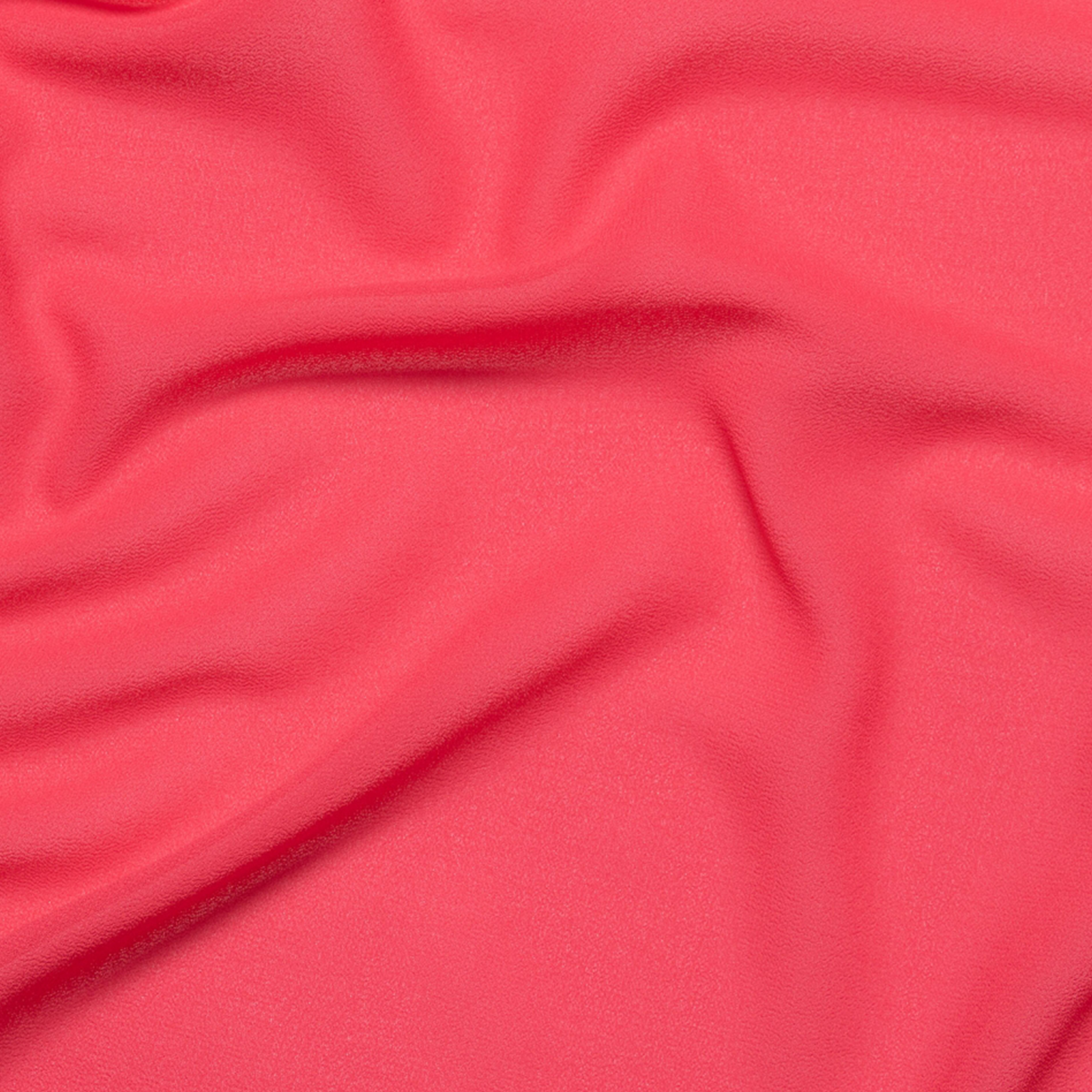 Tessuto Georgette Elasticizzato Tinta Unita Fuxia 
