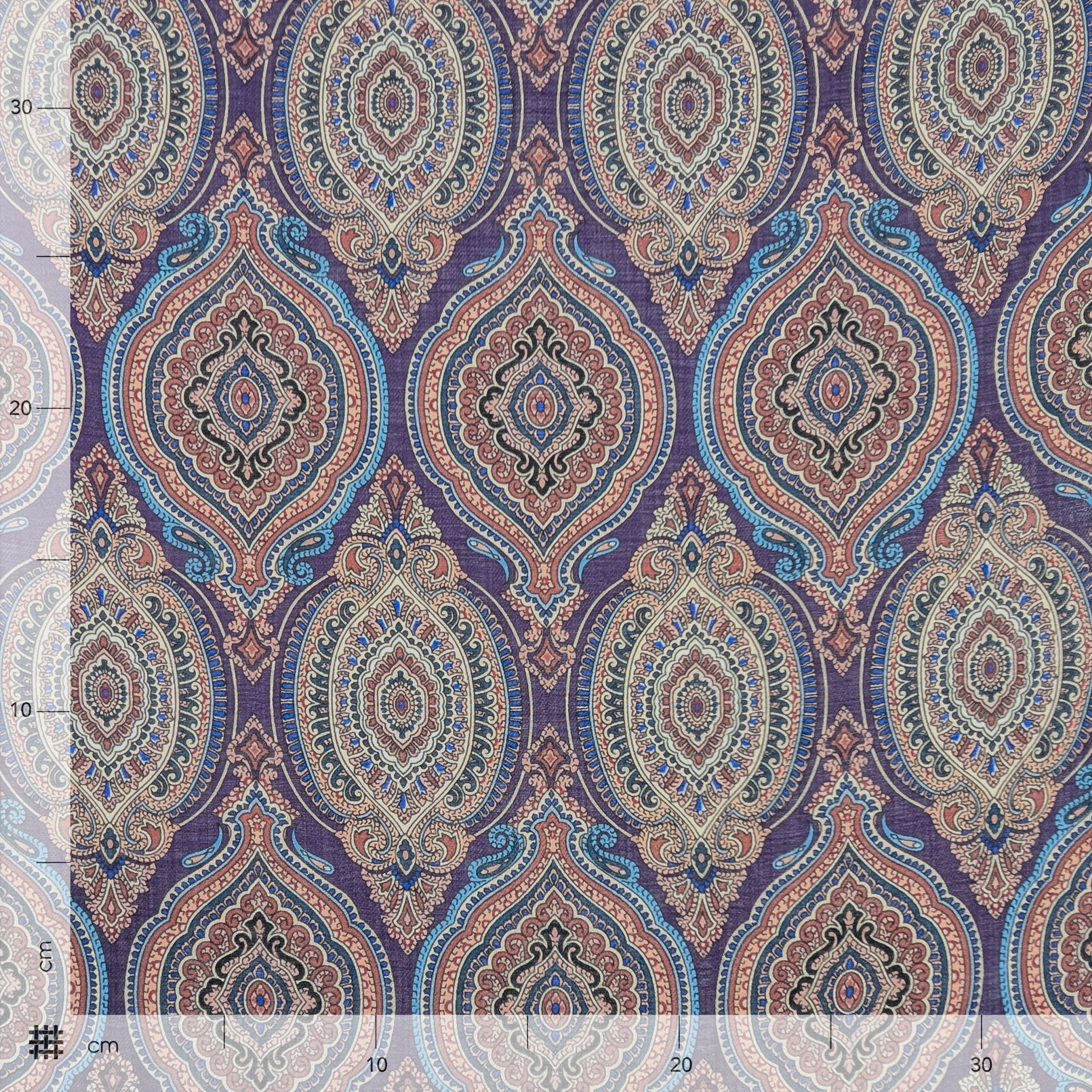 Pura Lana Paisley Medaglione Viola Image