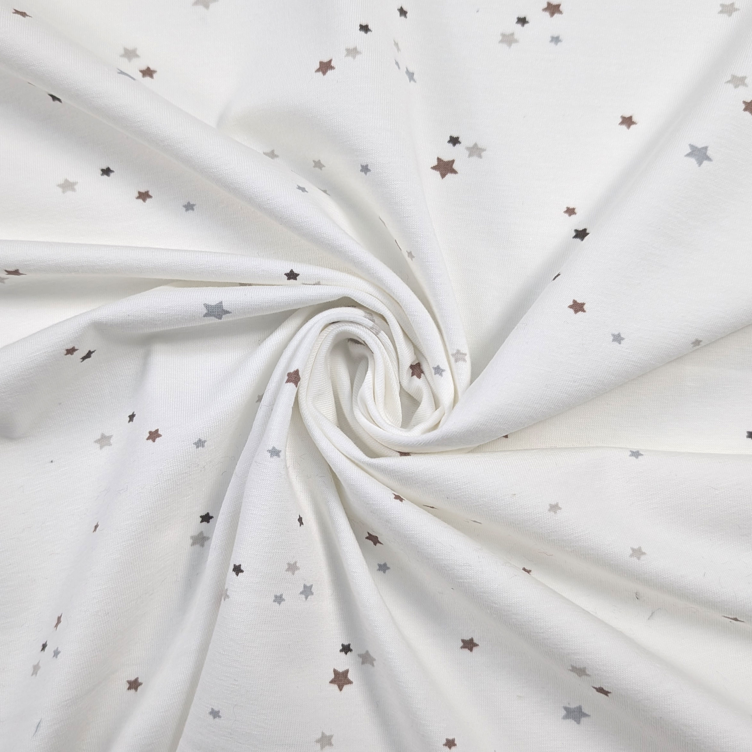 Jersey Cotone Bianco Stelline Image
