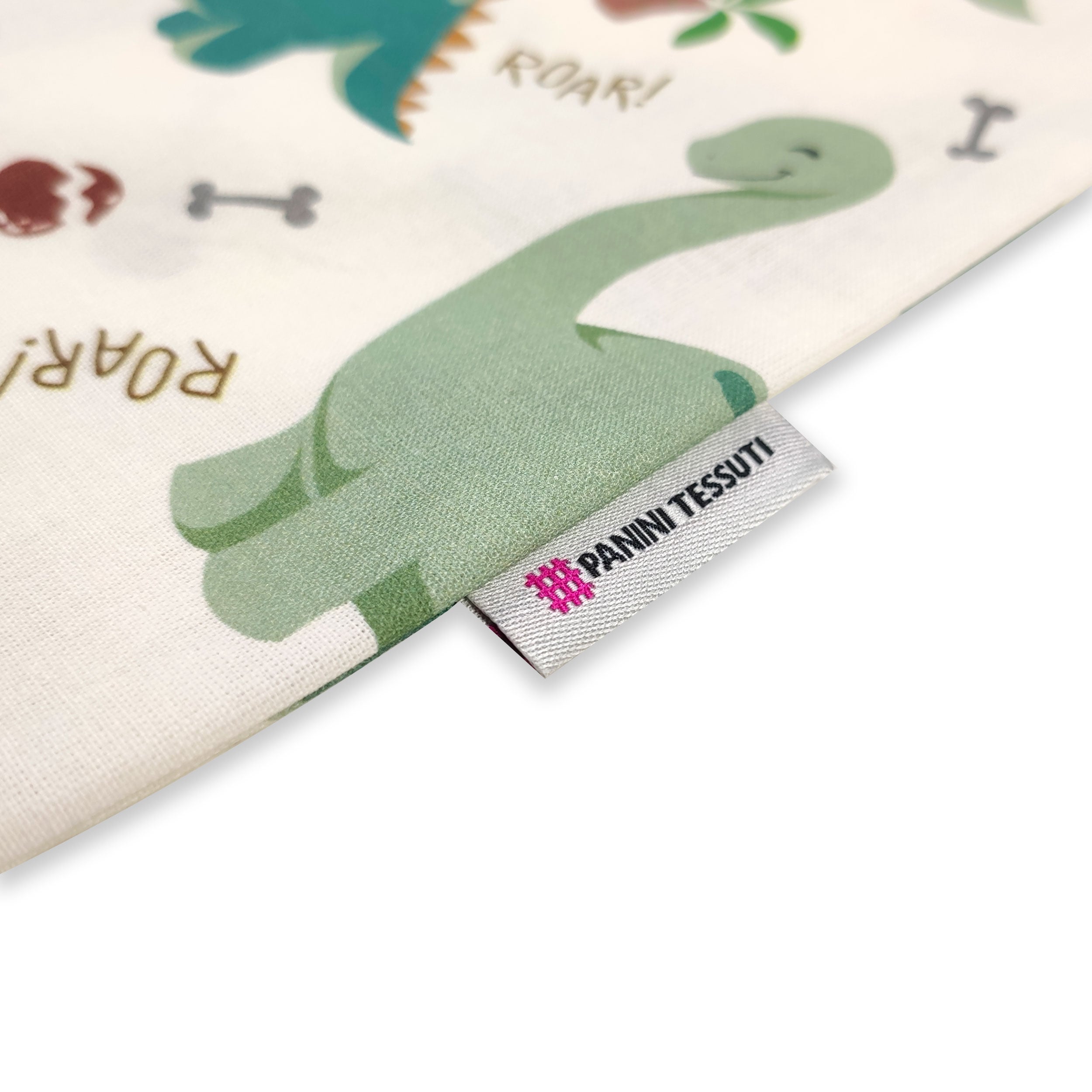 Bomboniera tema dinosauri sacchetto con stampa colorata - Living Bomboniera tema dinosauri sacchetto con stampa colorata - Living