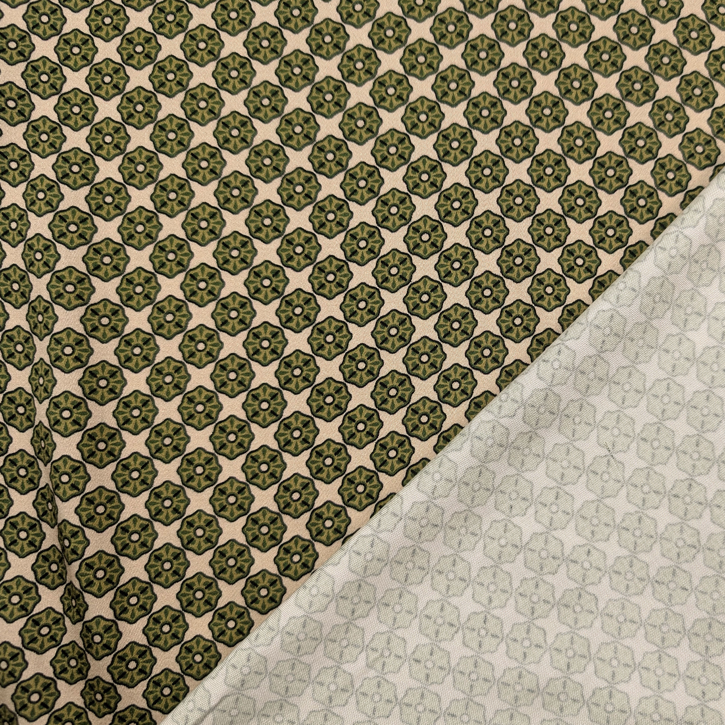 Flanella Misto Seta Moda Bohémien Verde Image