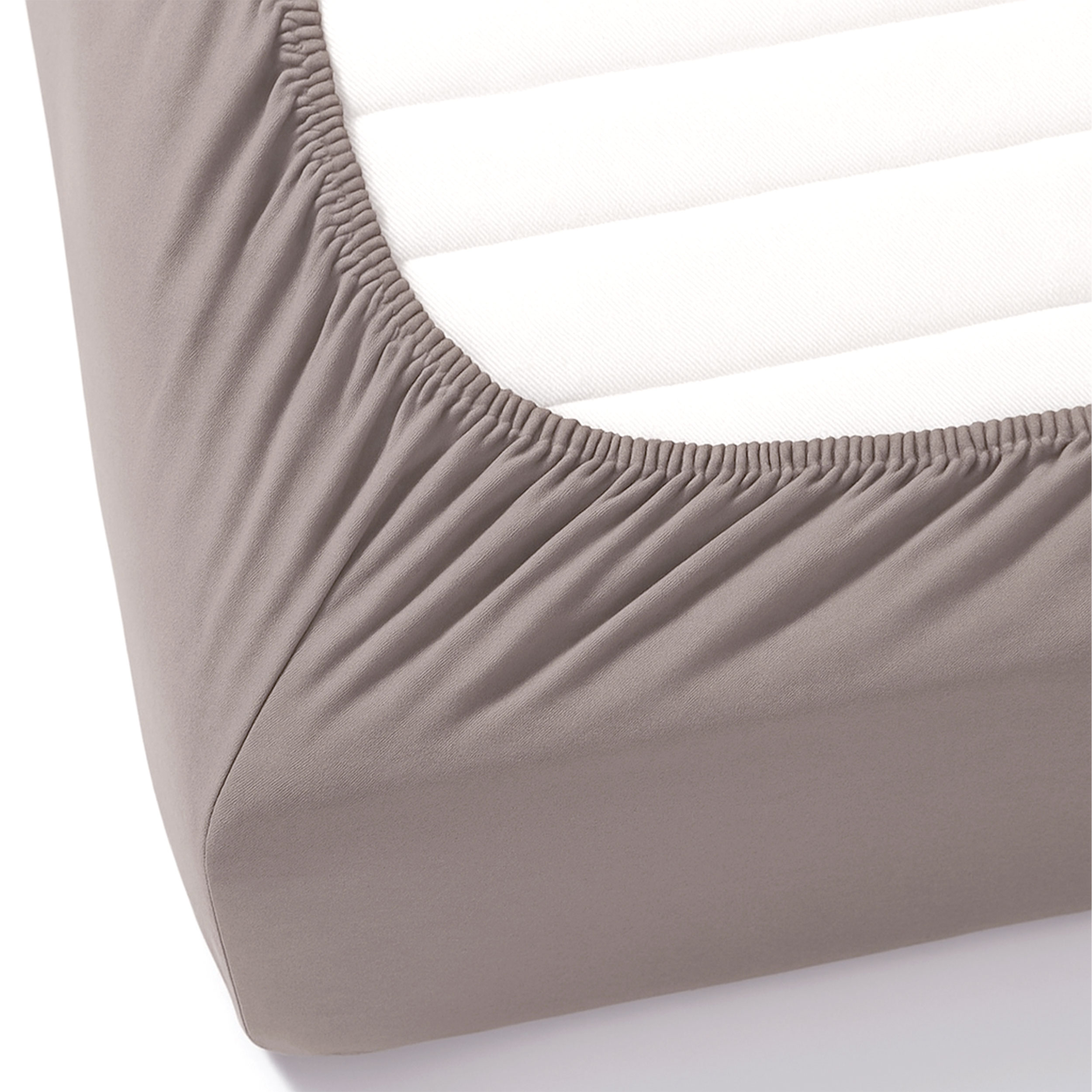 Completo Lenzuola Tortora Letto 1 Piazza e Mezza Image