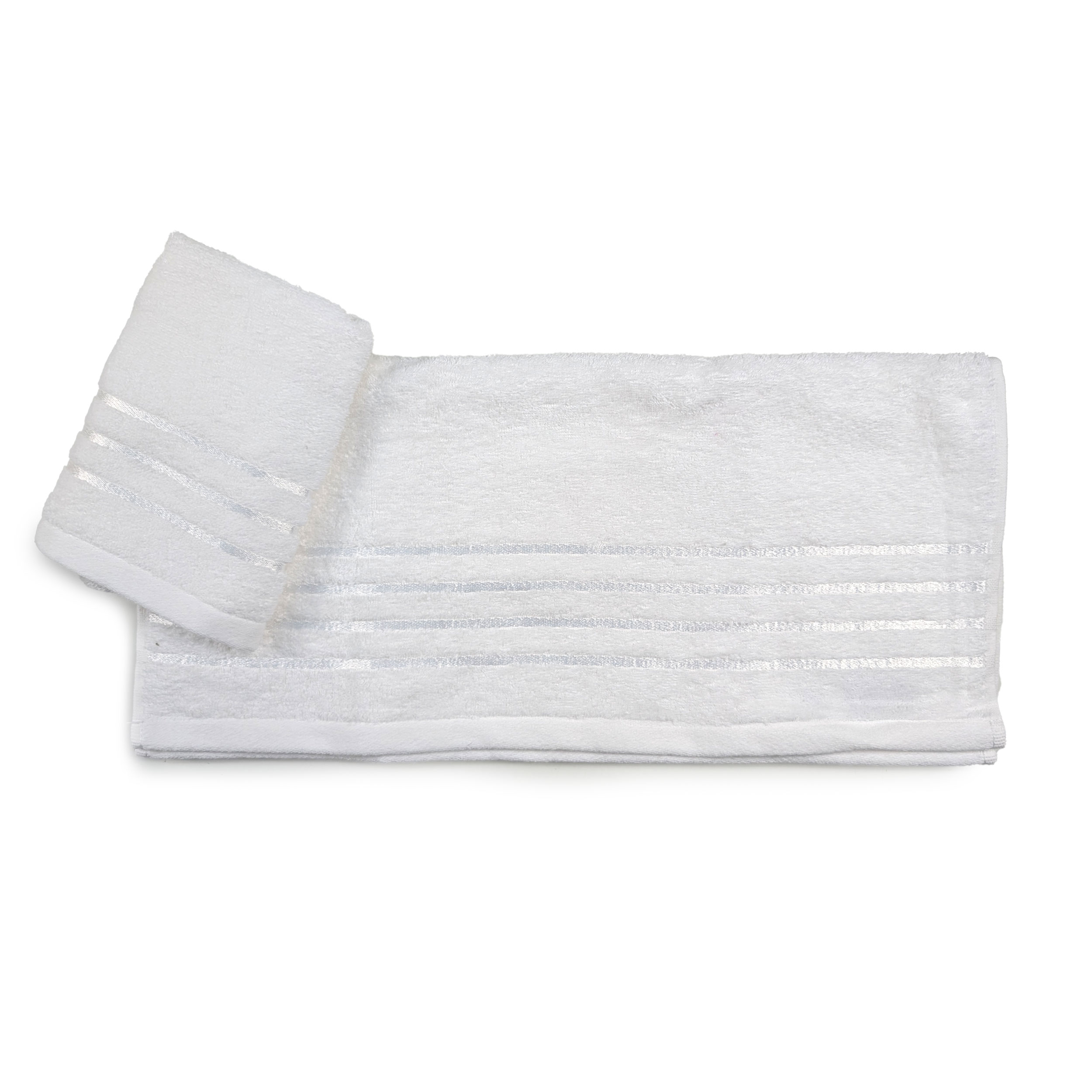 Set Asciugamani Bagno Viso e Ospite Bianco Image