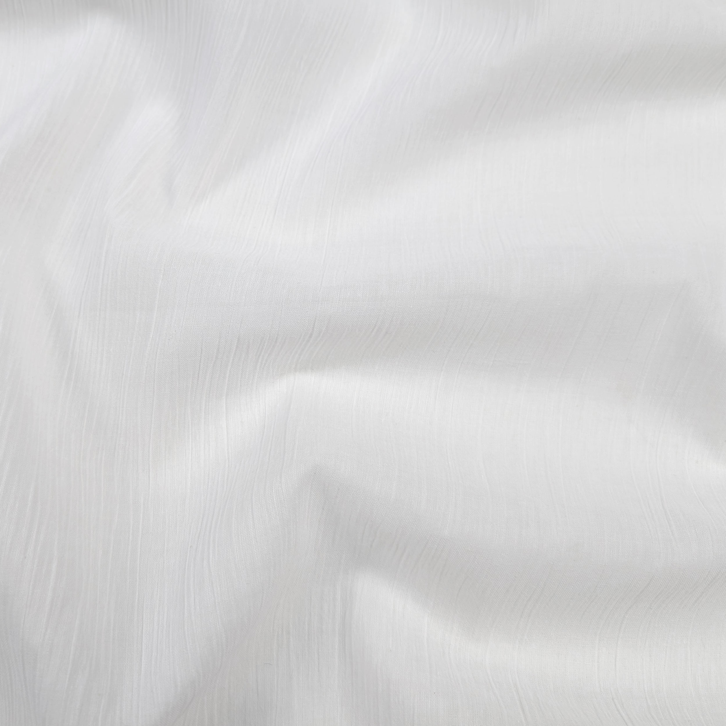 Tessuto Plissè in Cotone Bianco Image