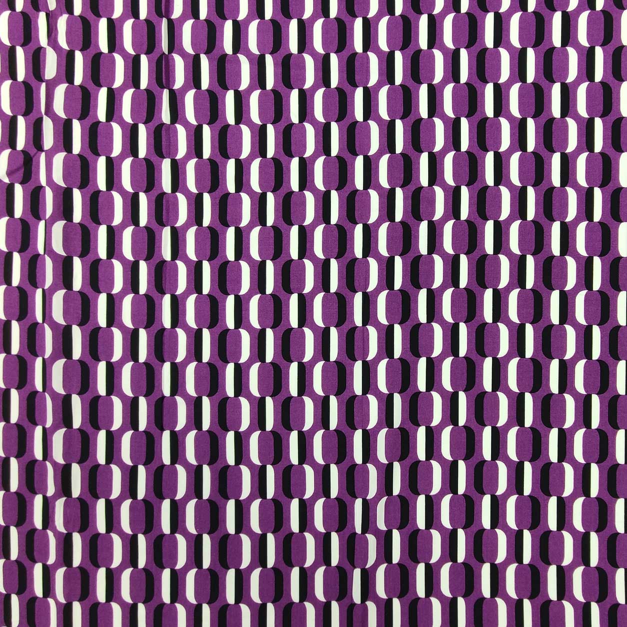 Tessuto Viscosa Motivi Geometrici Sfondo Violetto 