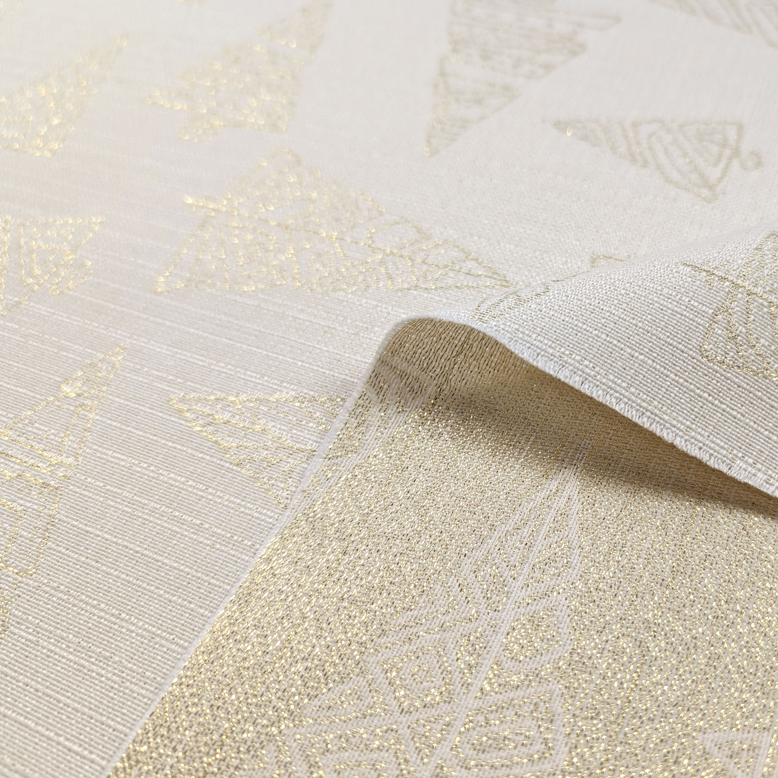 Jacquard Natalizio con Alberi Dorati Lurex Image