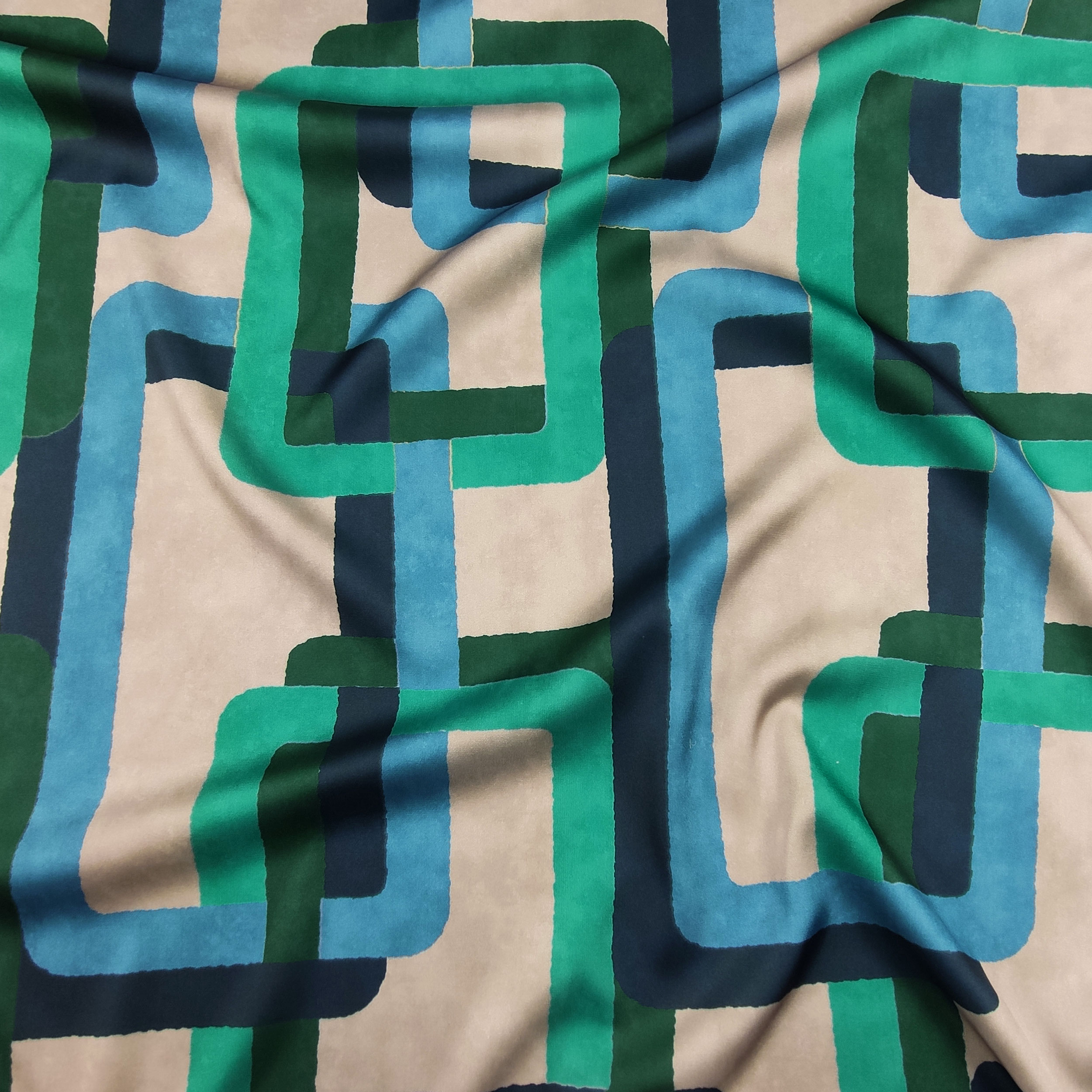 Rasetto Alta Moda Geometria Toni Verde e Blu