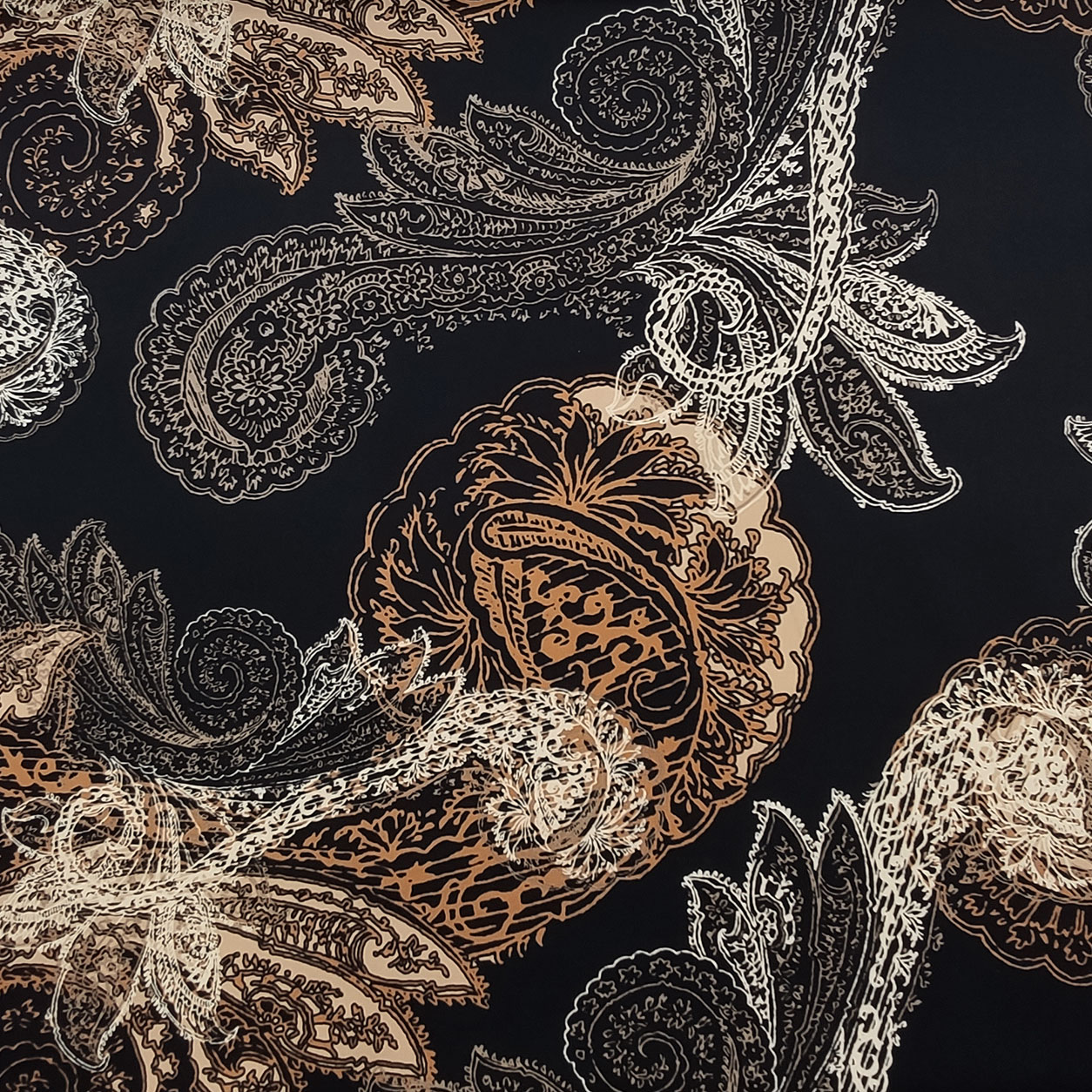 Cotone elasticizzato fiori damascato