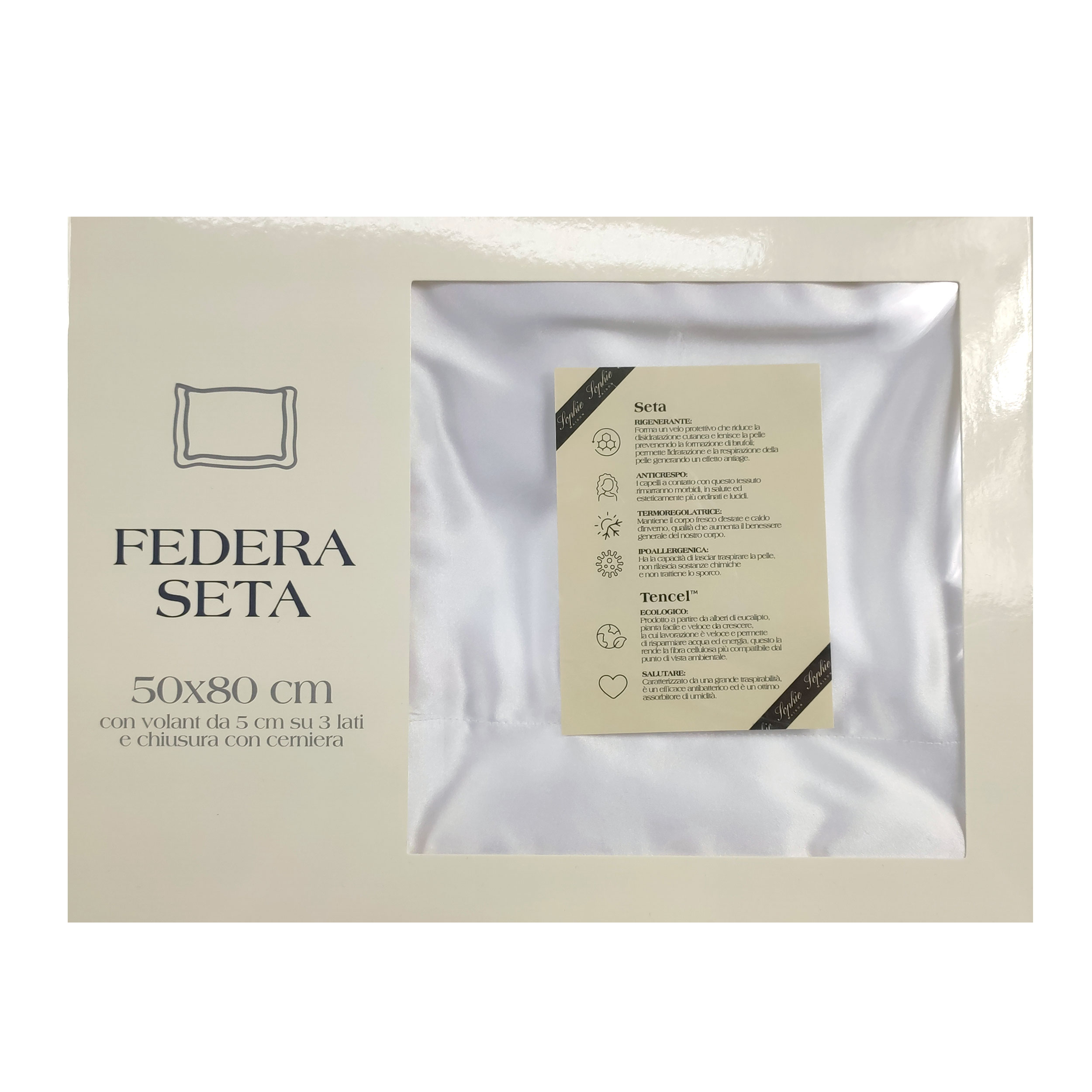 Federa Seta Bianca 50x80 cm  Image