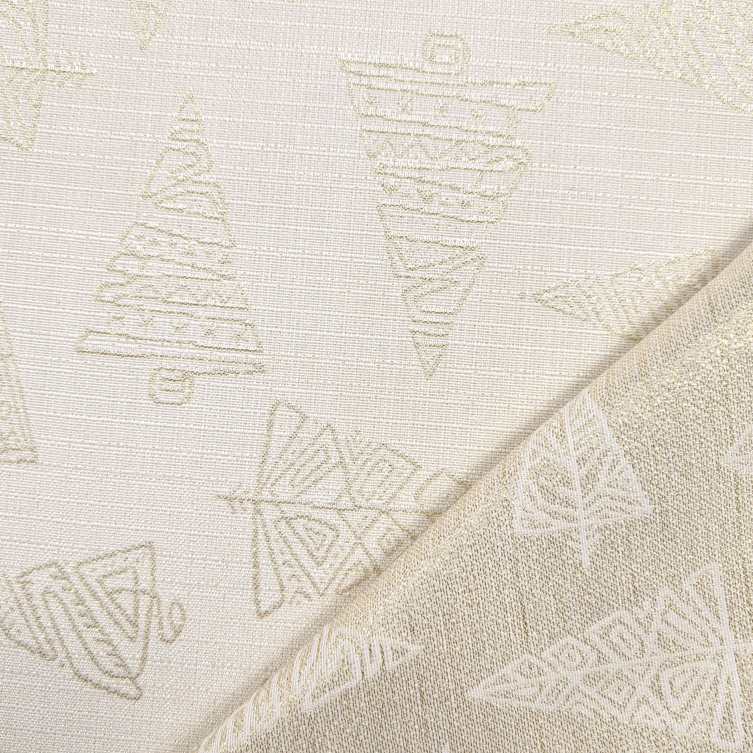 Jacquard Natalizio con Alberi Dorati Lurex Image