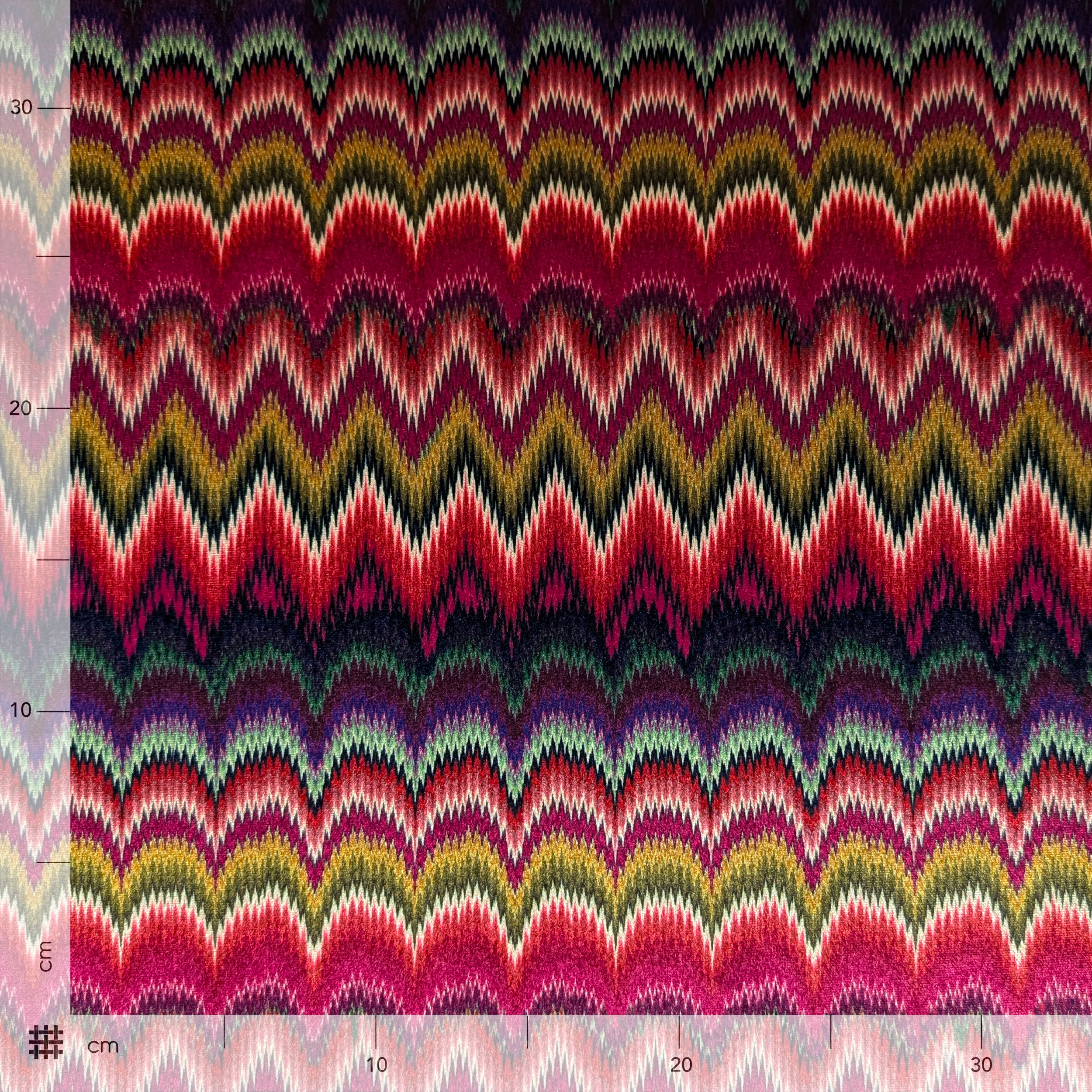 Vellutina Setata Moda Zig Zag Multicolor Image