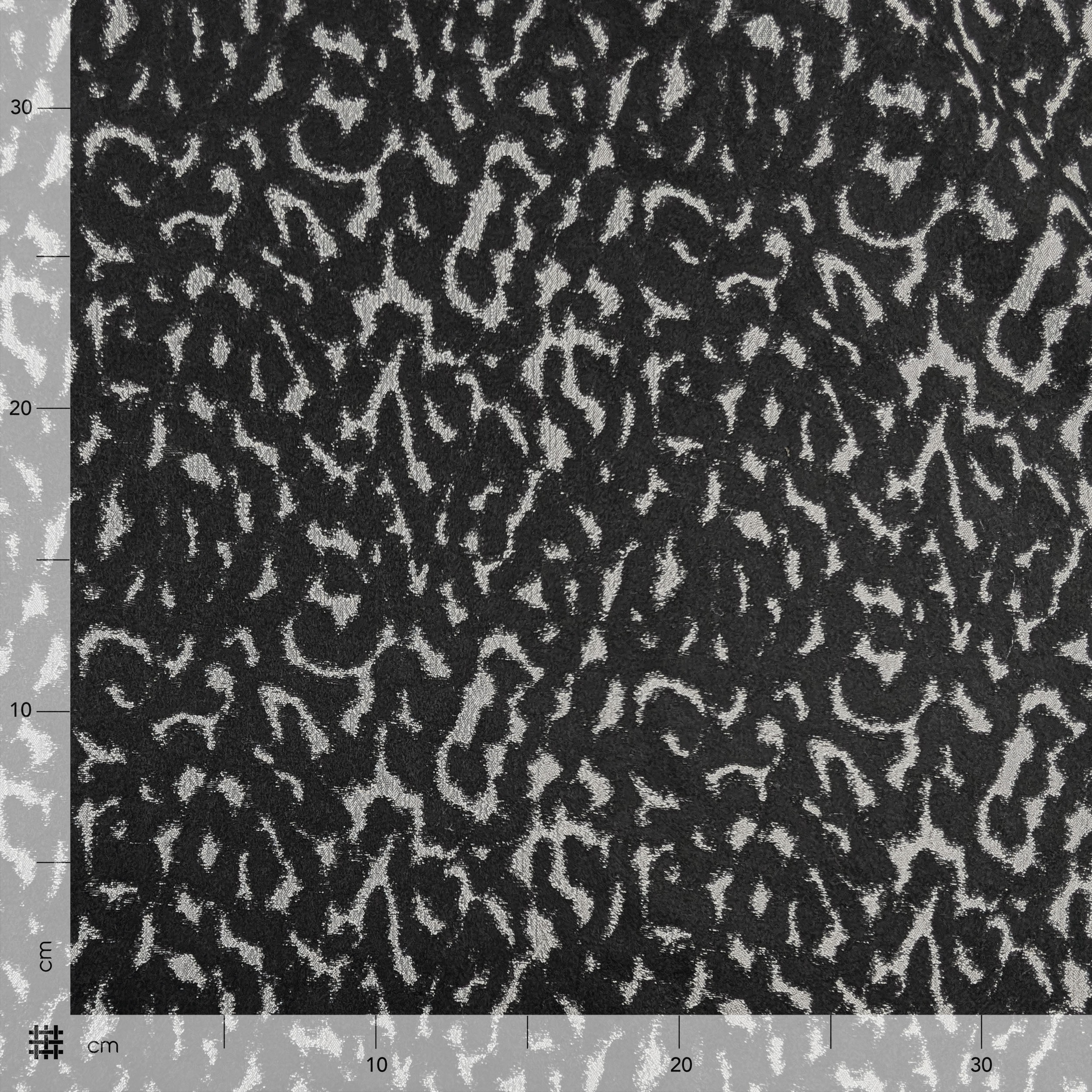 Broccato Fantasia Astratta Grigio e Nero Image