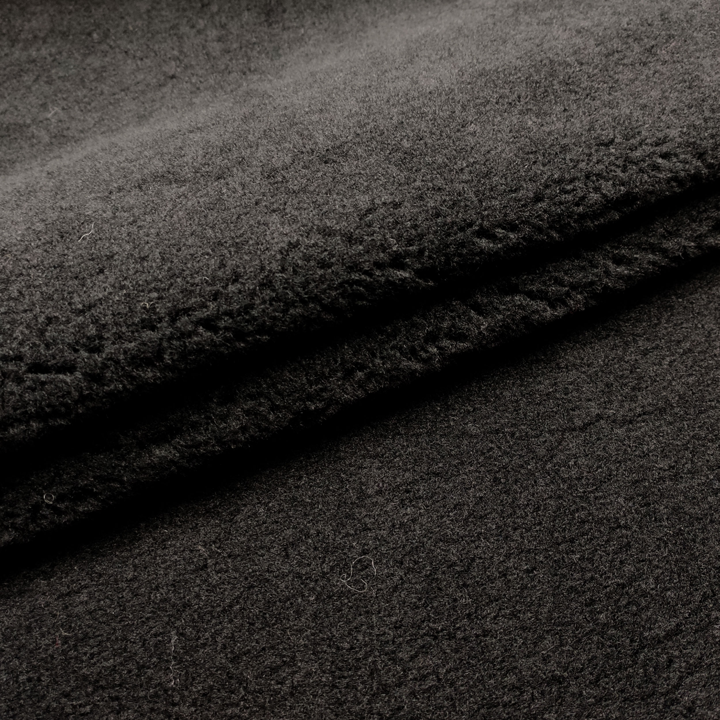 Tessuto Cappotto Nero Tinta Unita  Image