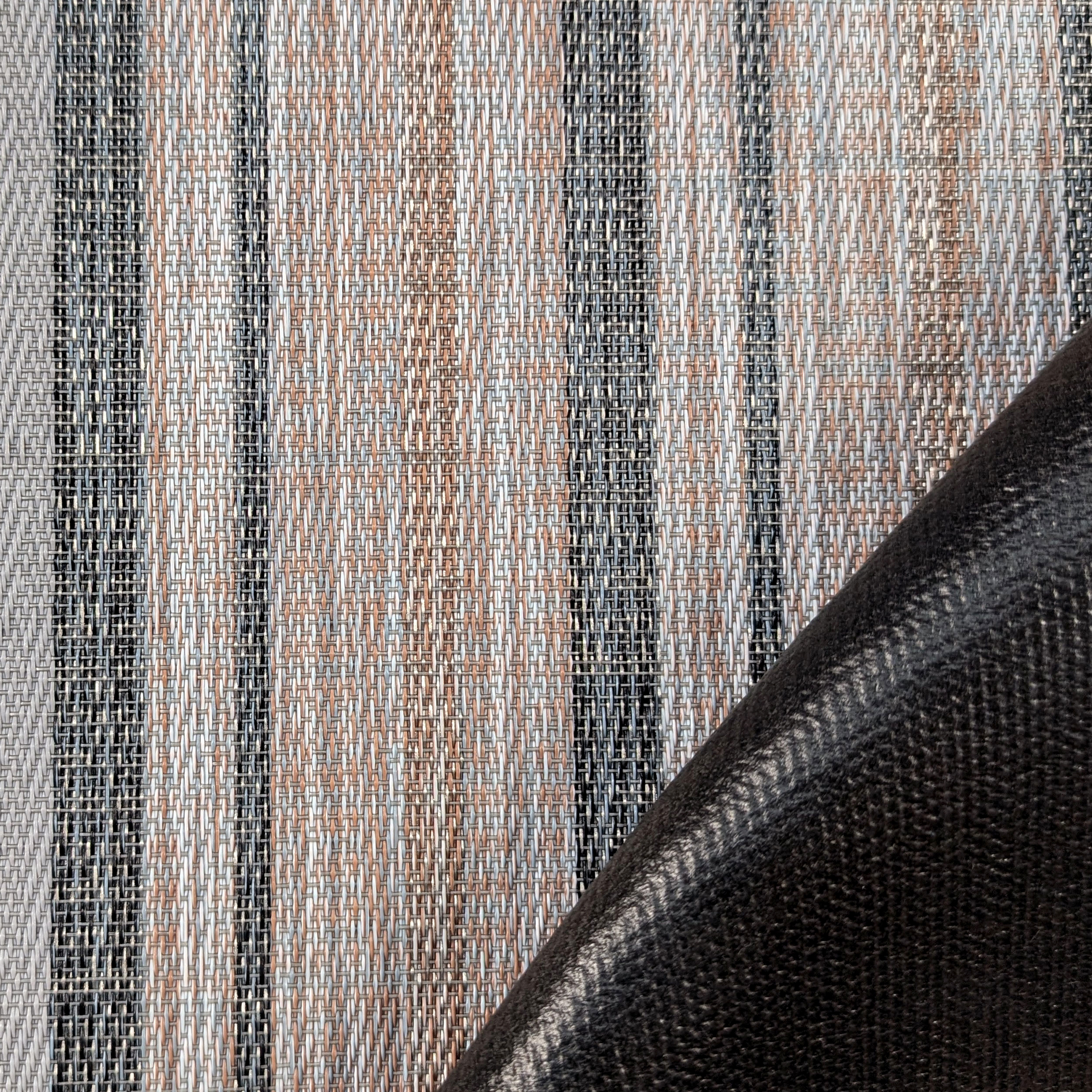 Passatoia da Cucina Righe Bronzo e Grigio Image