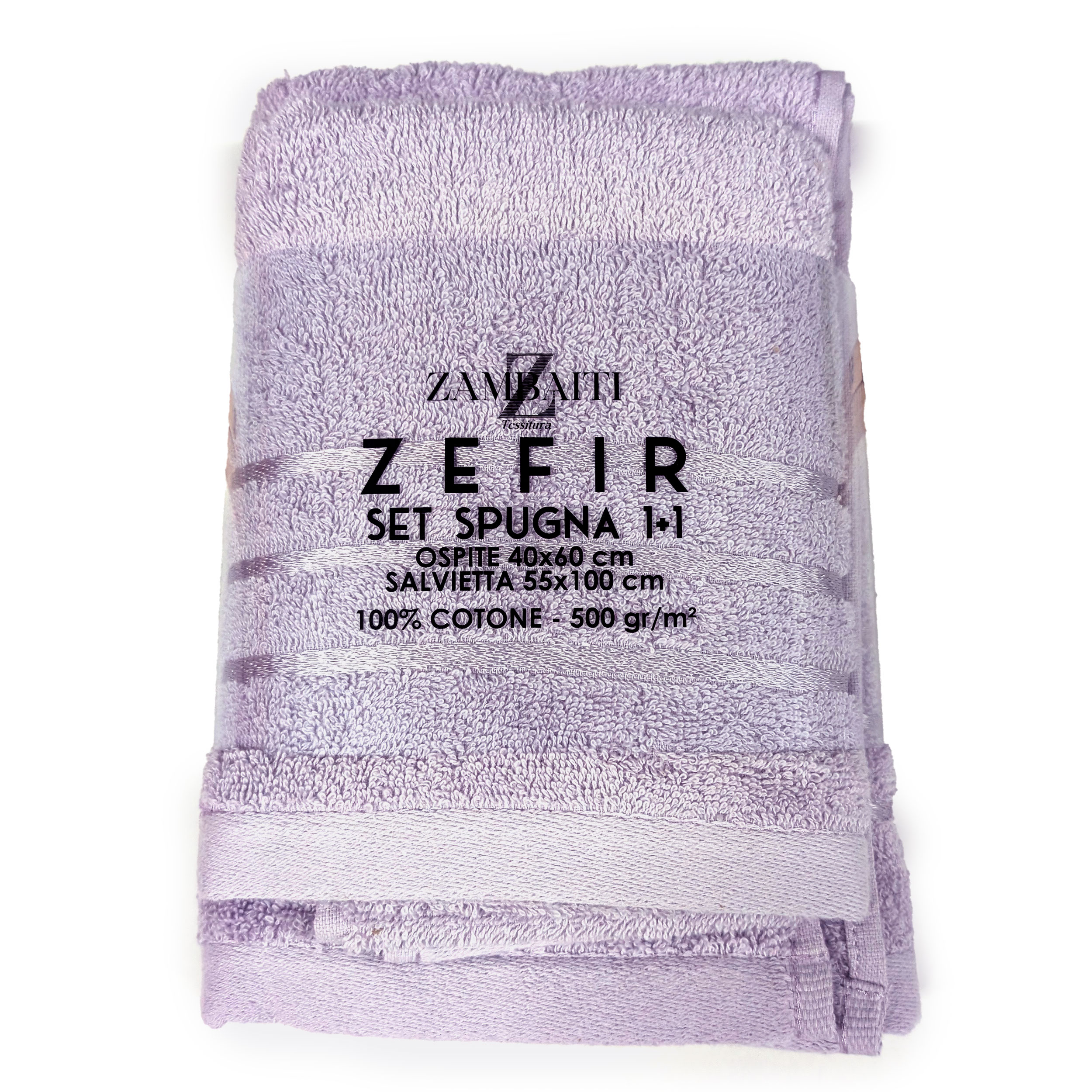 Set Asciugamani Bagno Viso e Ospite Lilla Image