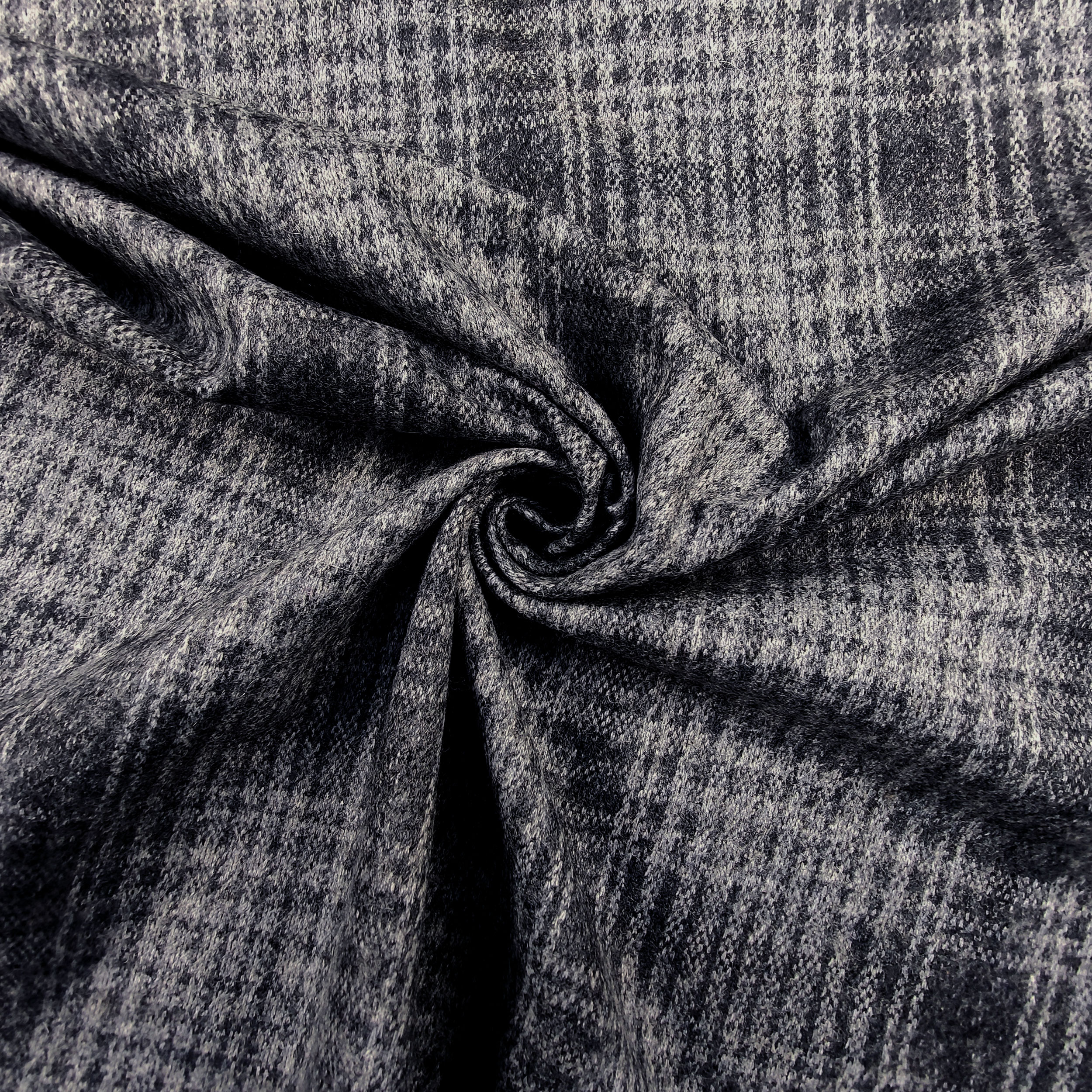  Cappotto Quadri Effetto Sfumato Grigio