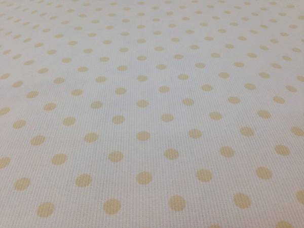 Tessuto happy piquet a pois beige