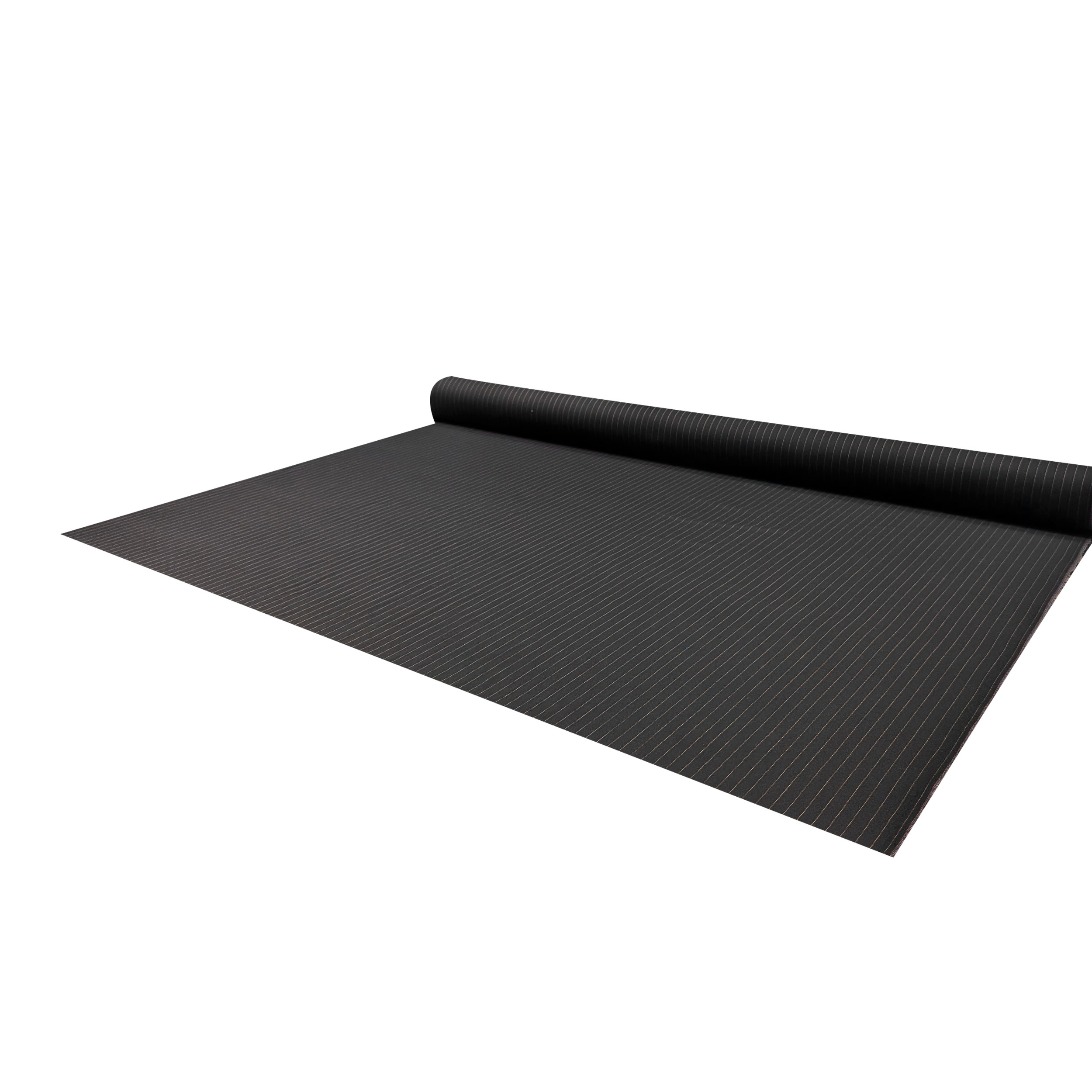 Tessuto Gessato Nero Righe Biscotto Image