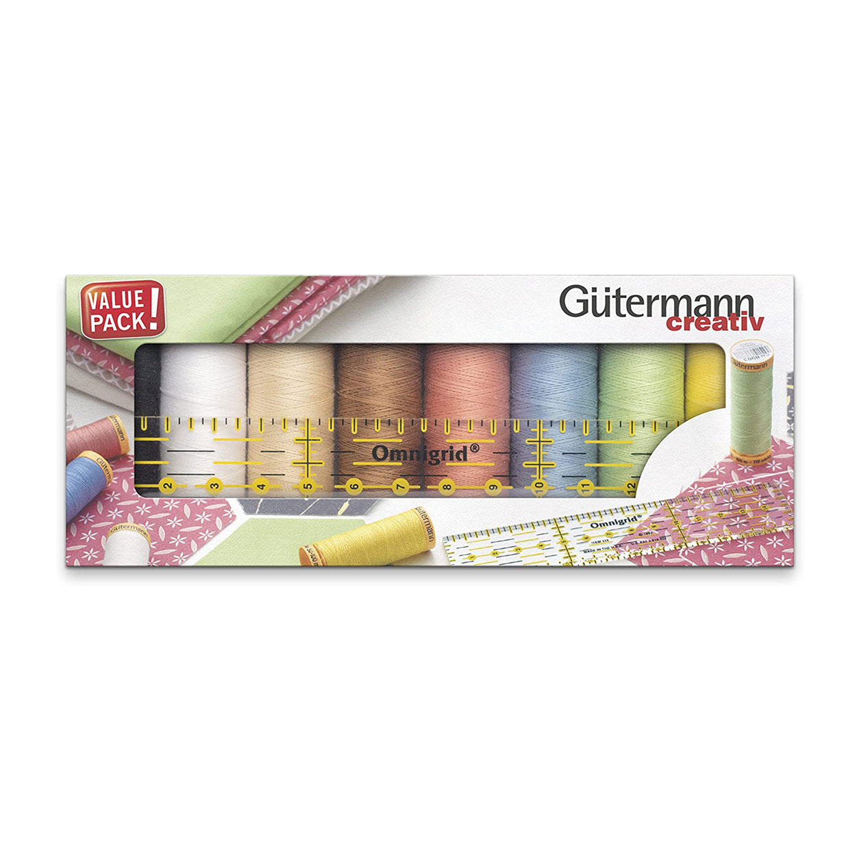 Set di 100 m di filo per cucire + righello universale - Gütermann per 23,25  €