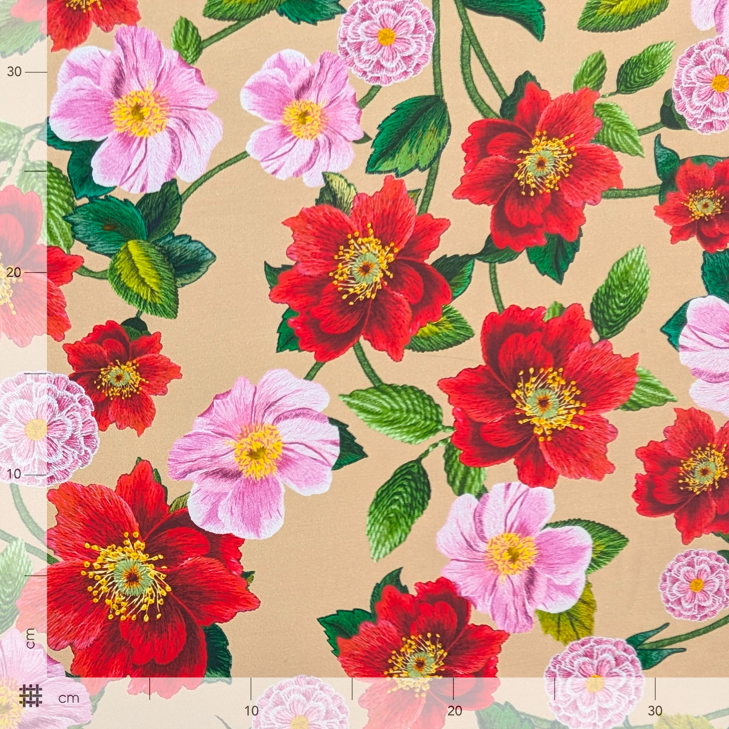 Misto Seta Fiori Rossi e Rosa Image