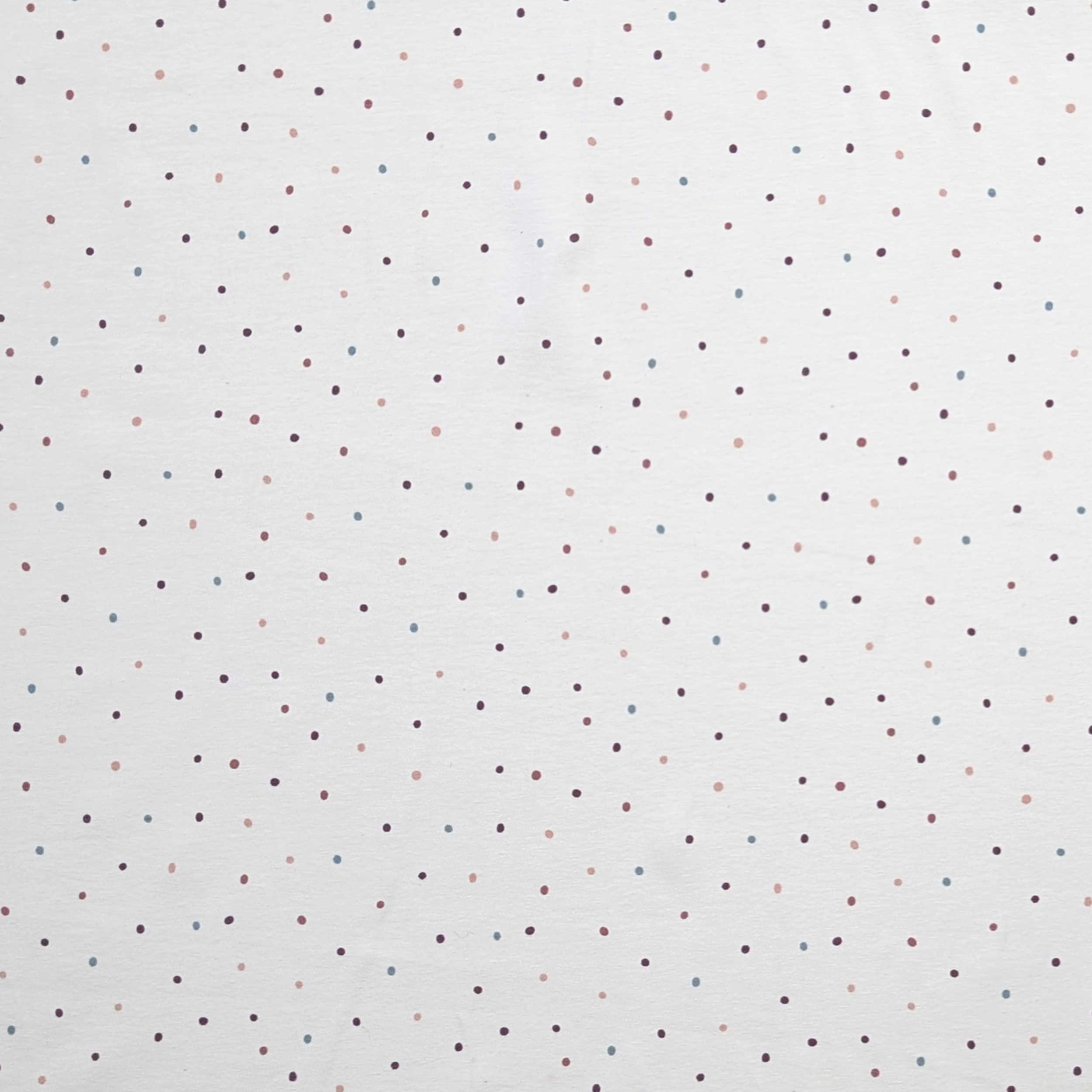 Jersey Cotone Bianco Mini Pois Colorati Image