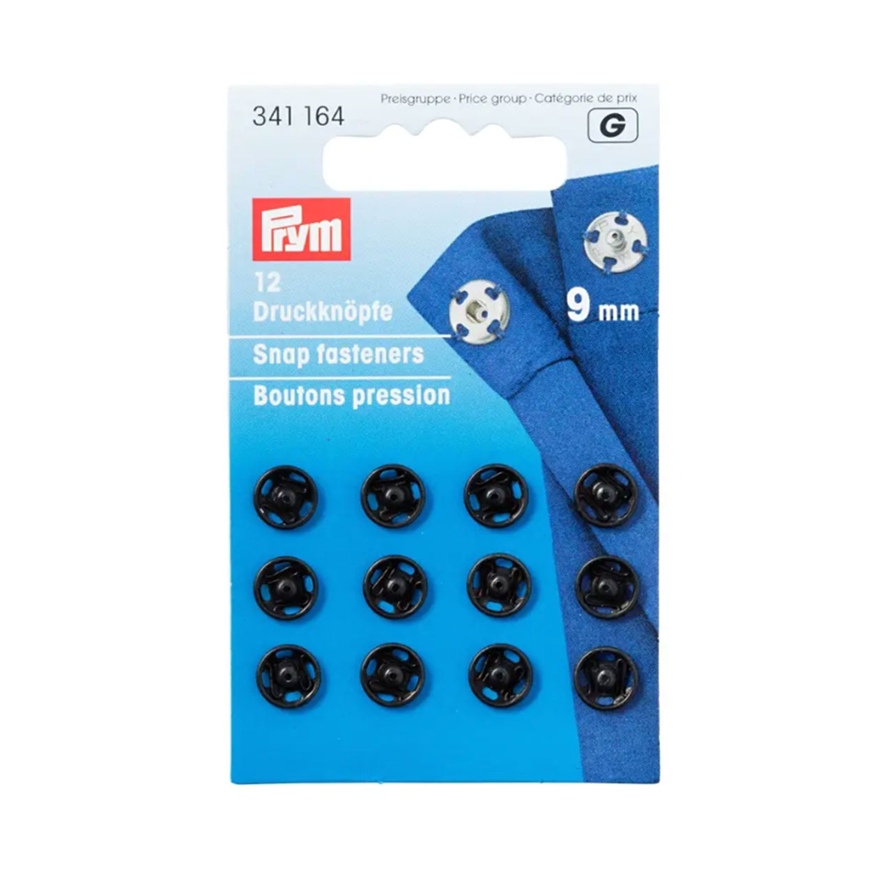 Bottoni Prym Automatici 9 mm Nero