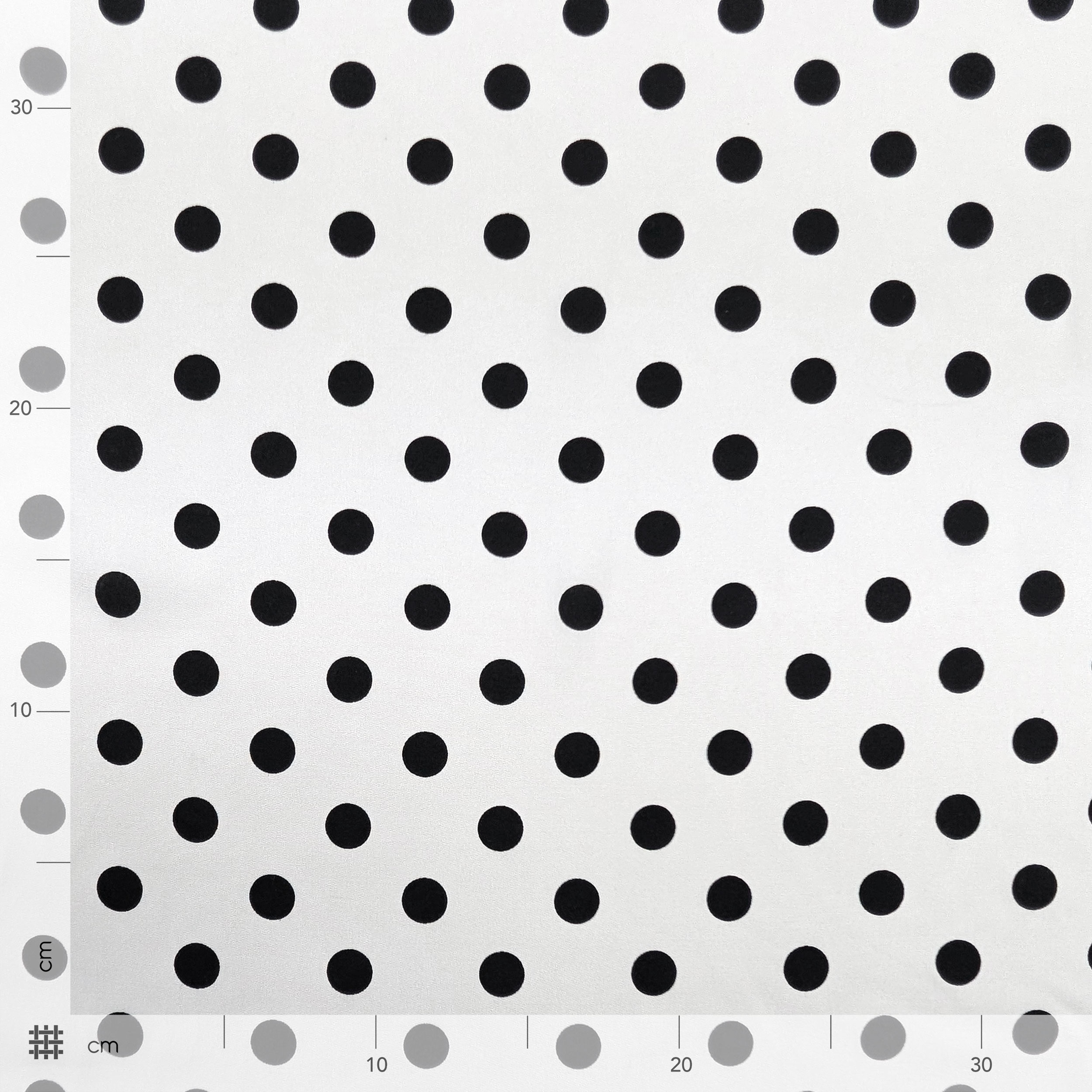 Viscosa Pois Neri Sfondo Bianco Image