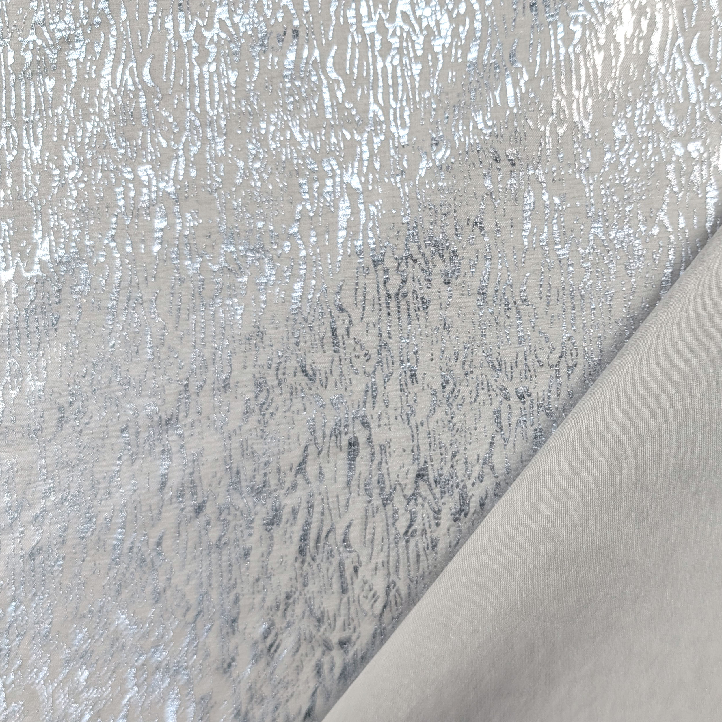 Cotone Fantasia Spalmata Lurex Argento Image