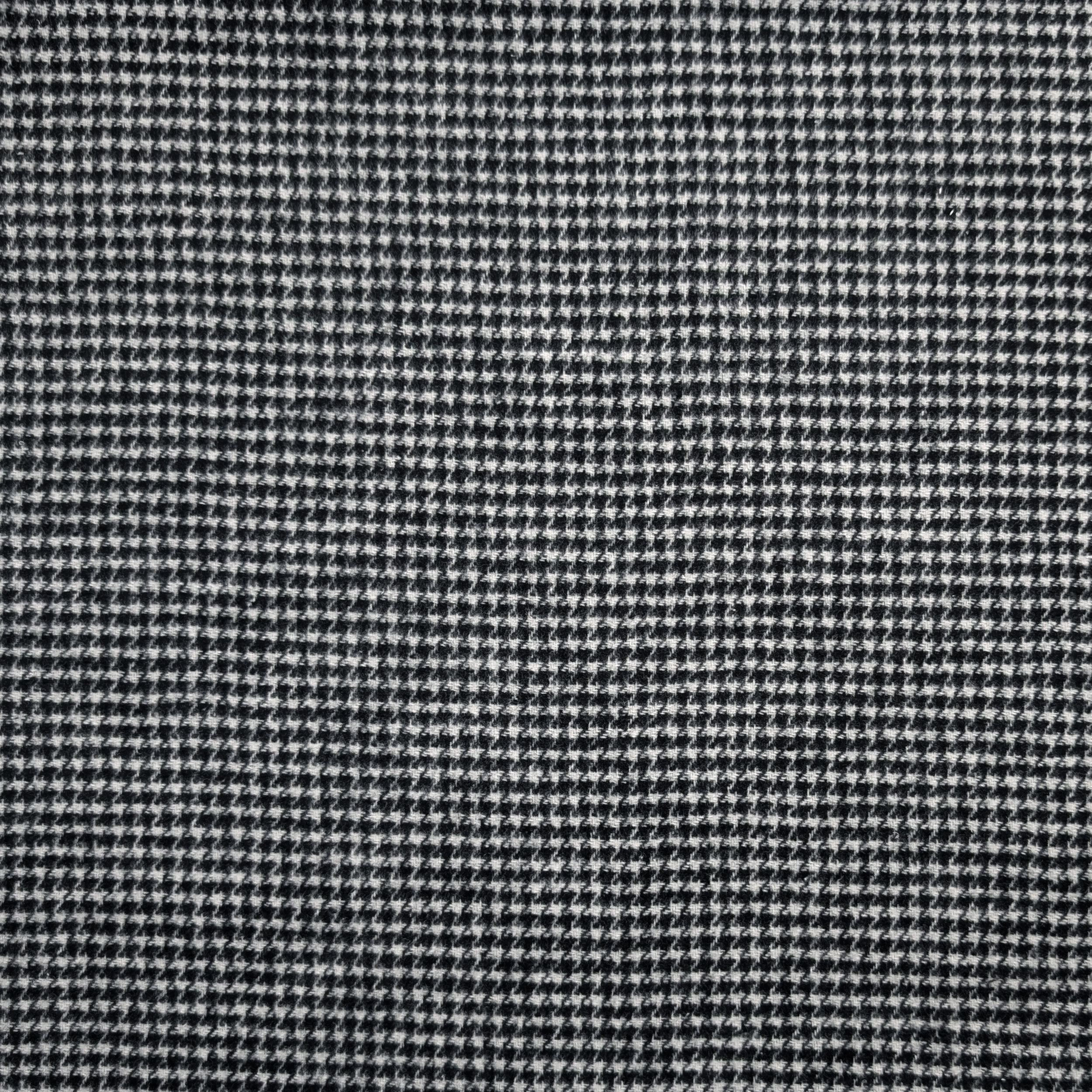 Cappotto Double Lana Pied de Poule Quadri Bianco e Nero Image