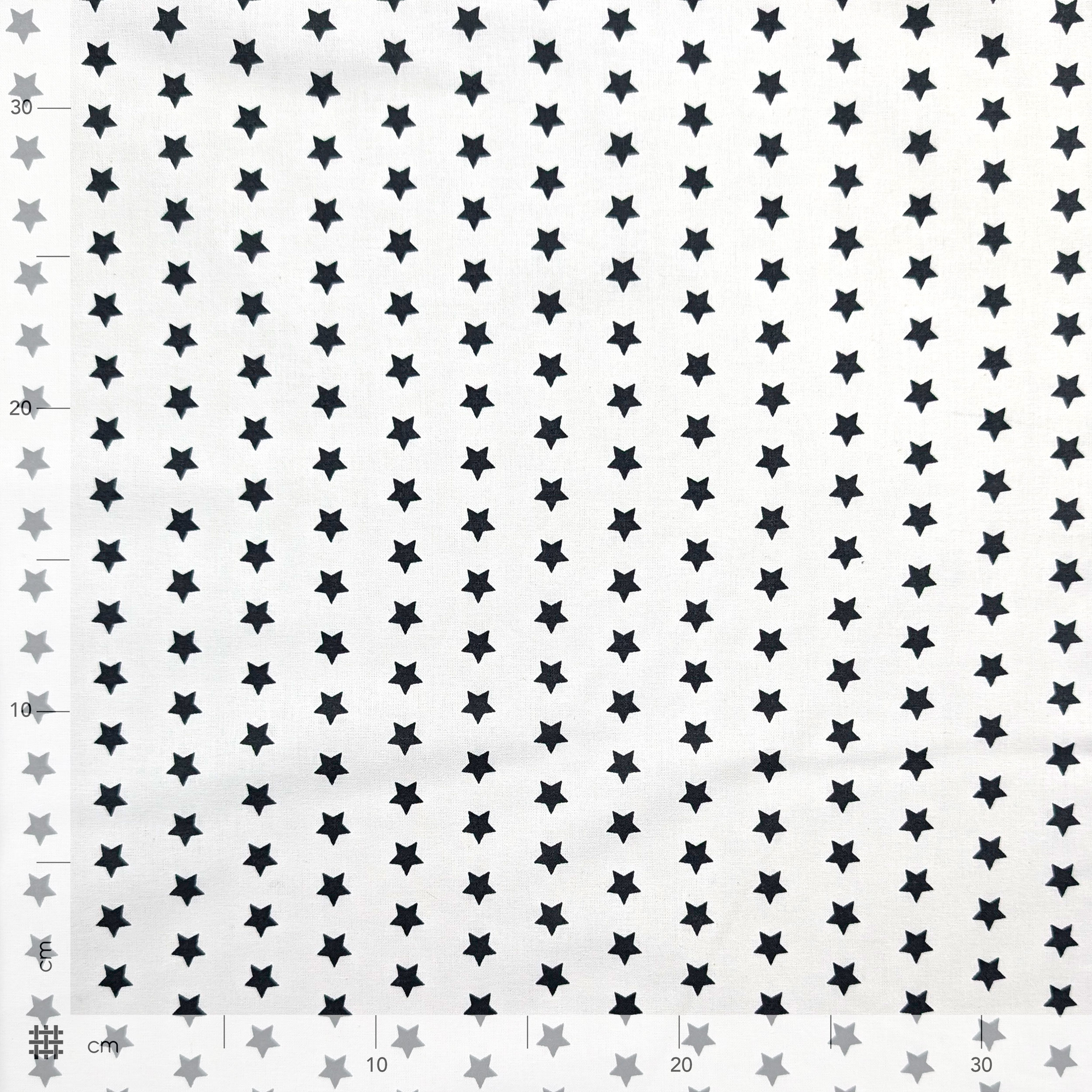Cotone Stelle Nere Sfondo Bianco Image