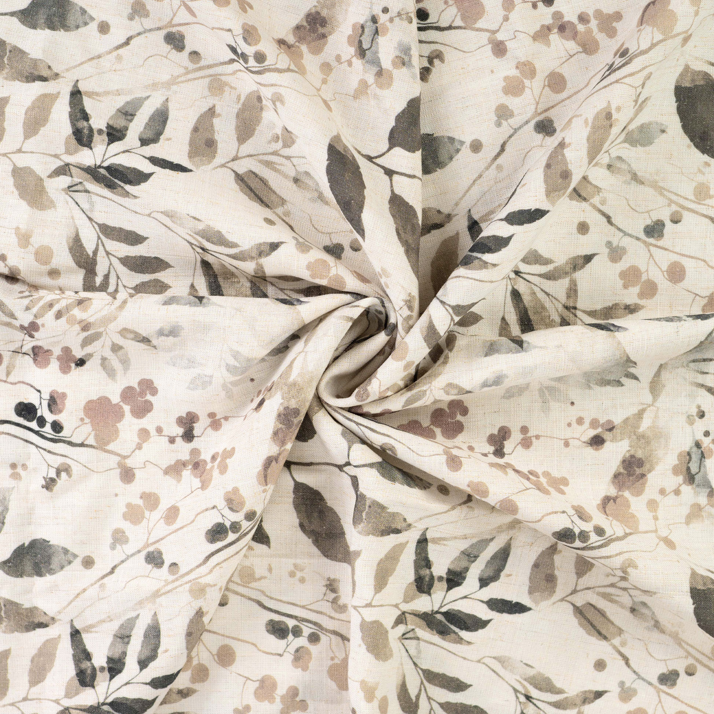 Lino Viscosa Fantasia Foliage Naturale Image