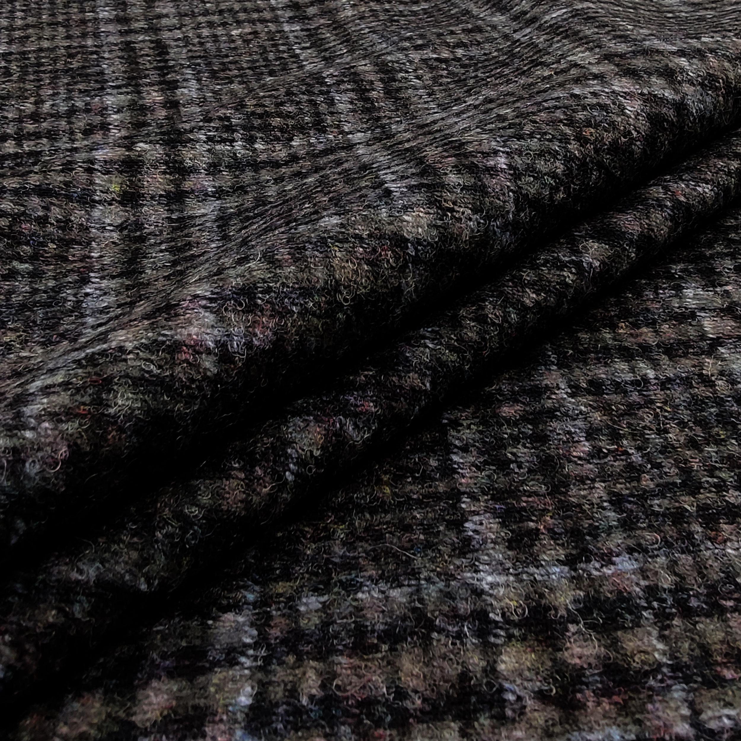 Neoprene Double-Side Tartan in Lana e Verde Militare