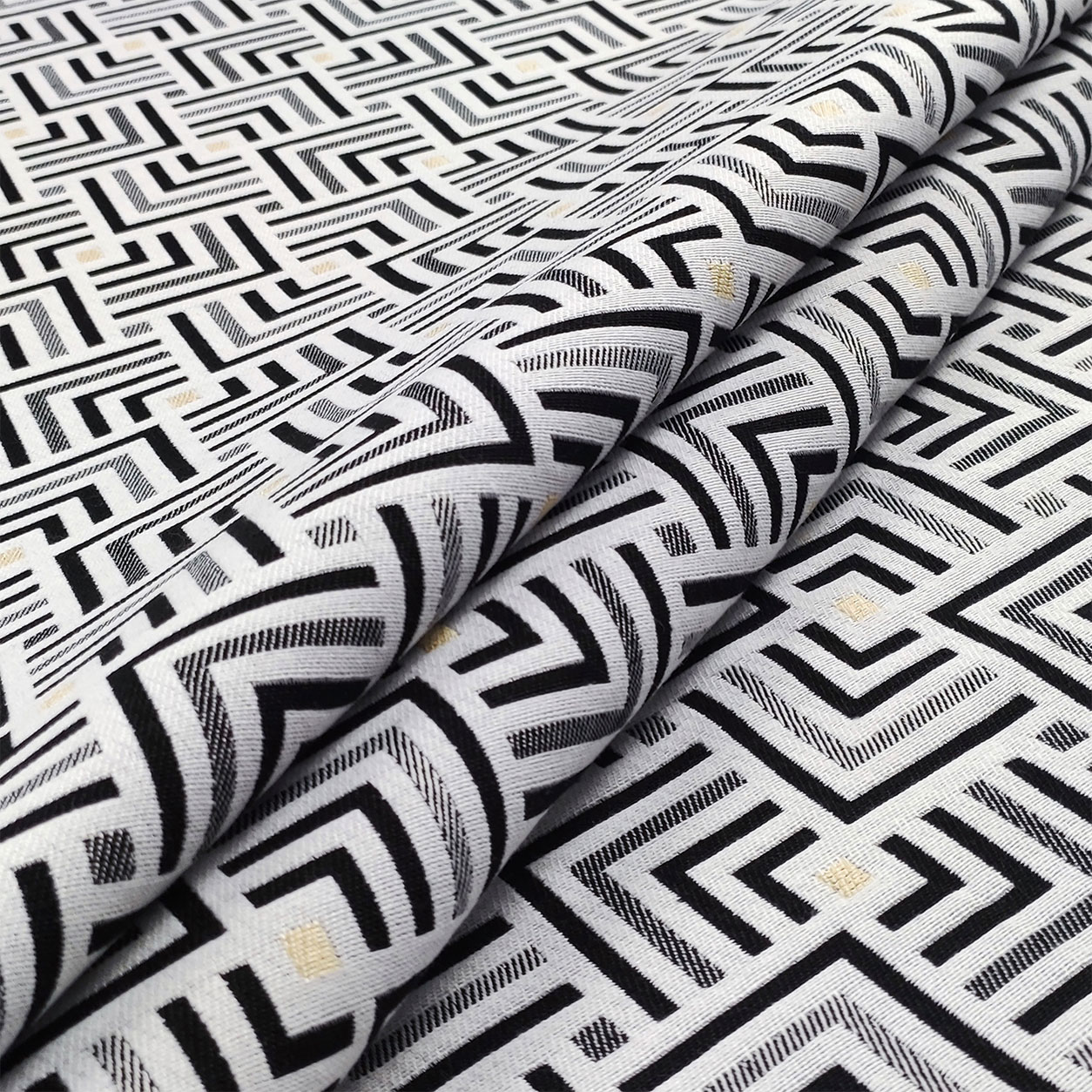 jacquard tessuto geometrico nero grigio