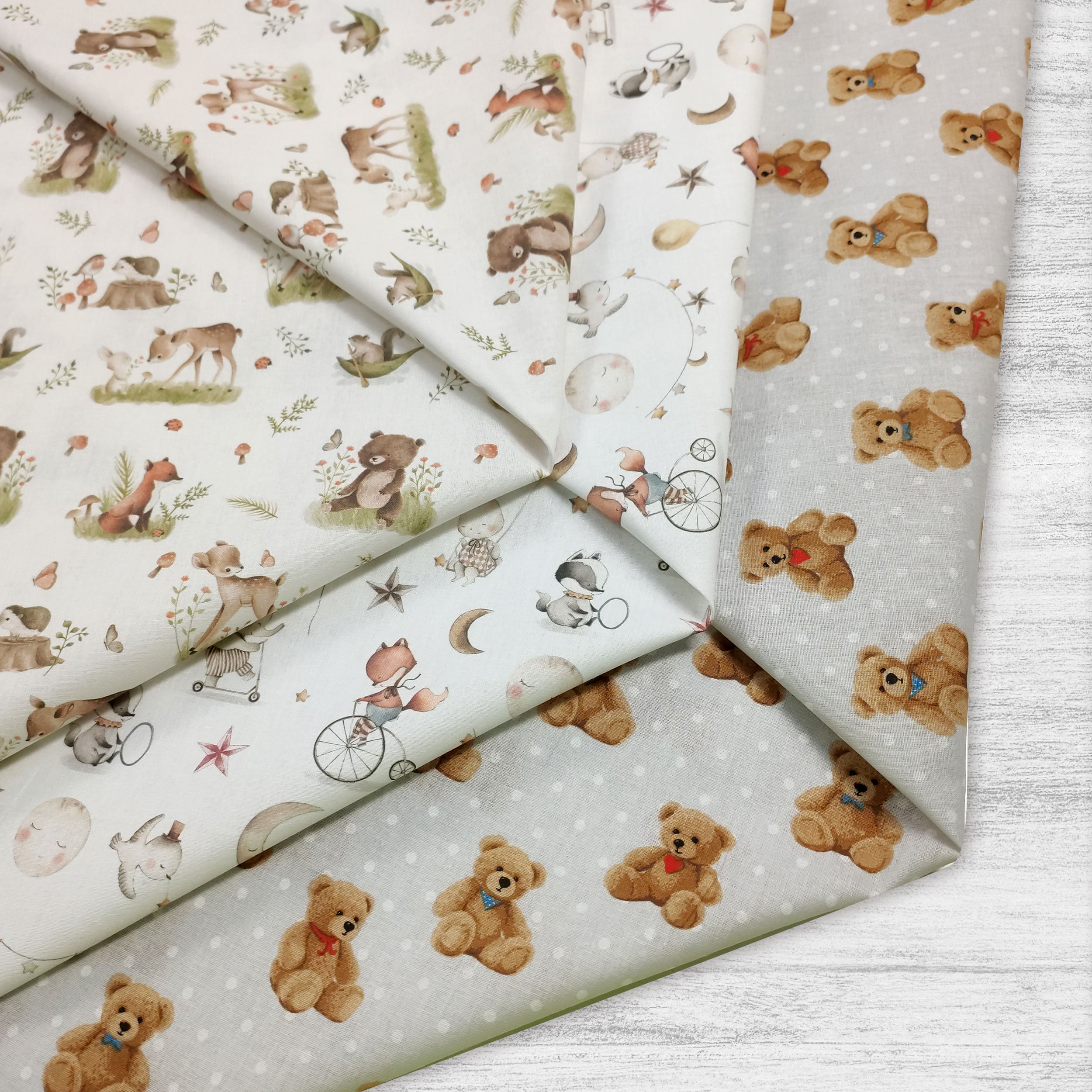 Tessuto Di Cotone - Cervi, Lepri E Volpi - Foto 5