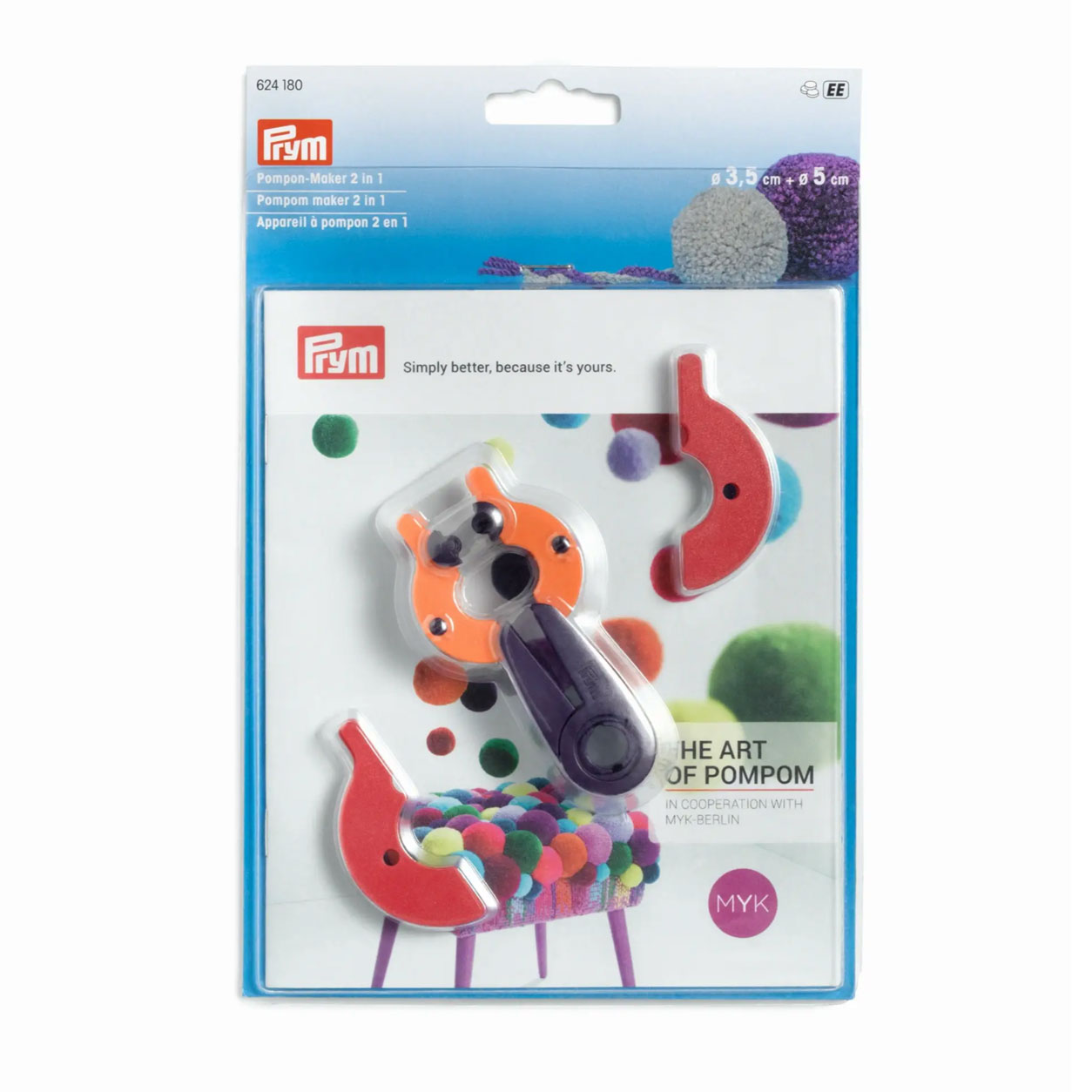 Set 2 in 1 per Creare Pom Pon Prym Piccolo