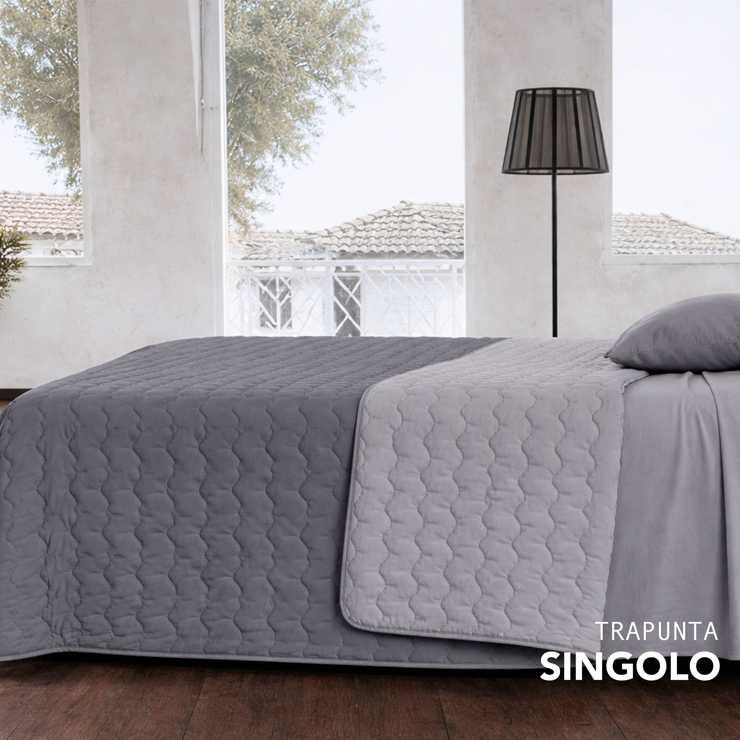 Trapuntato Singolo Leggero Bicolore Grigio Image