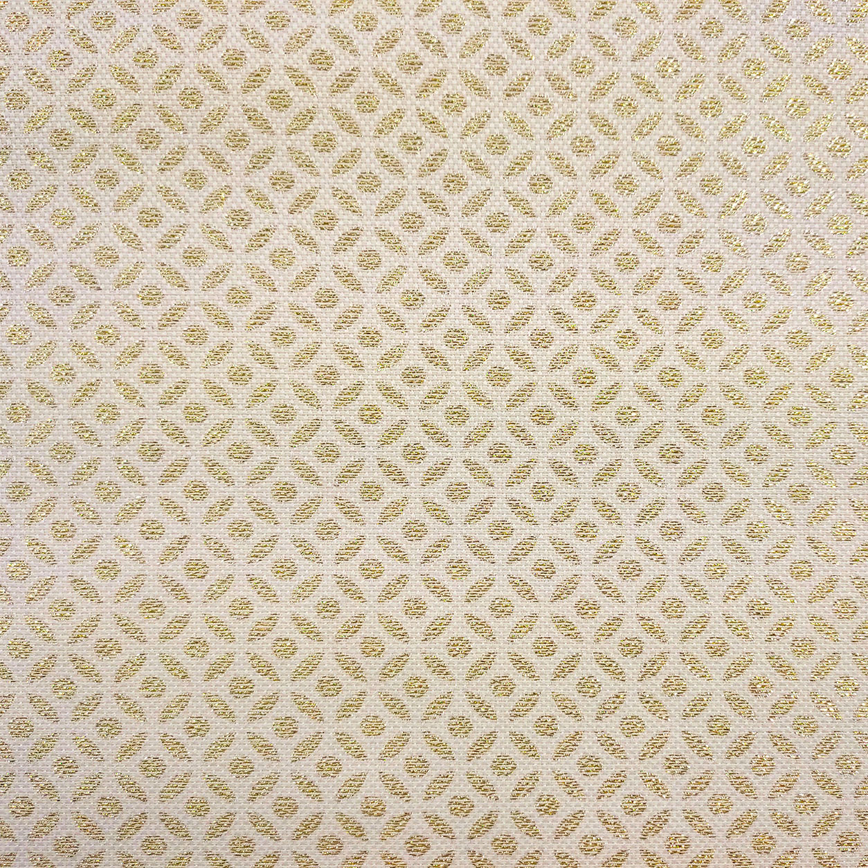 Tessuto Jacquard con Fantasia Lurex Oro