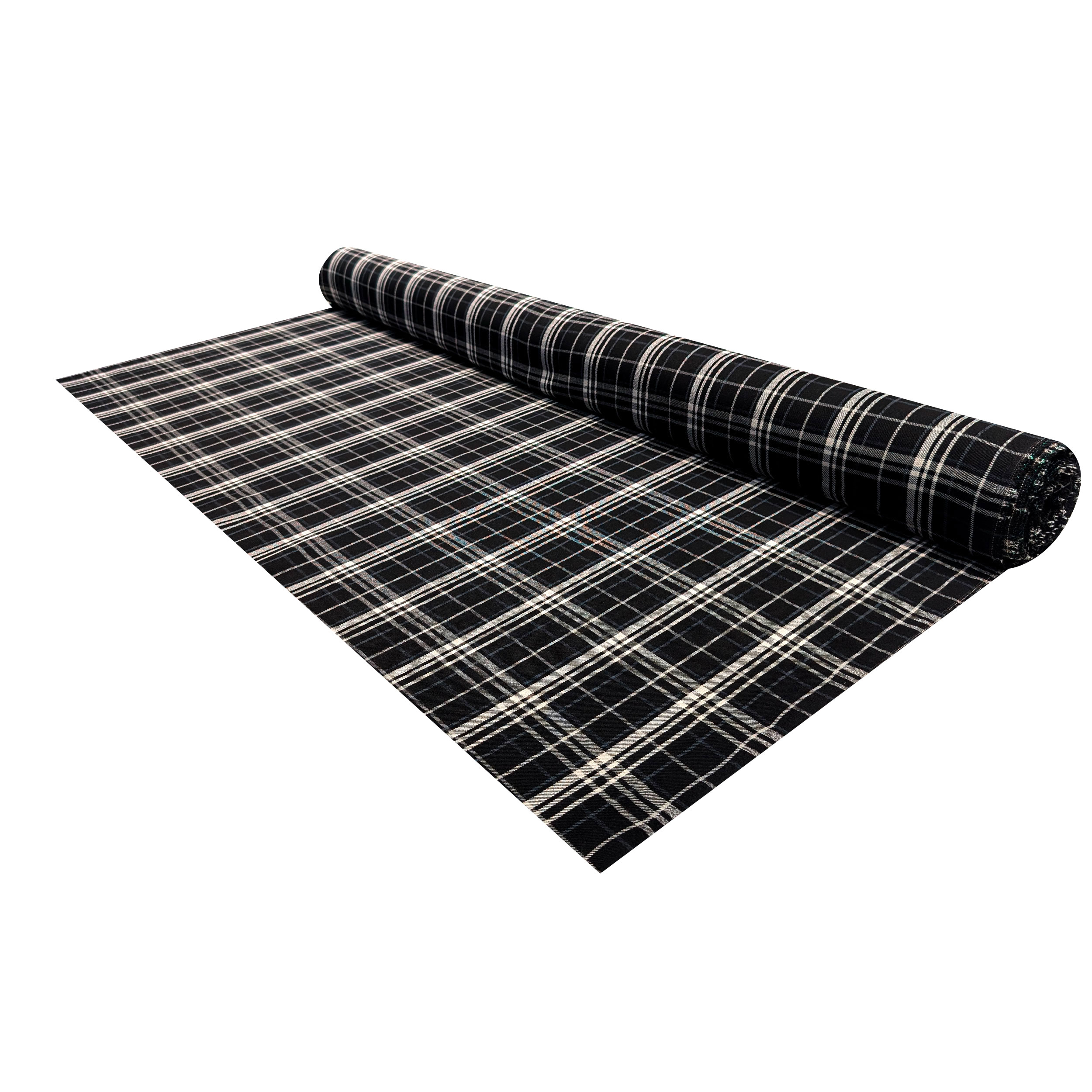 Cappotto Tartan Bianco e Nero Image