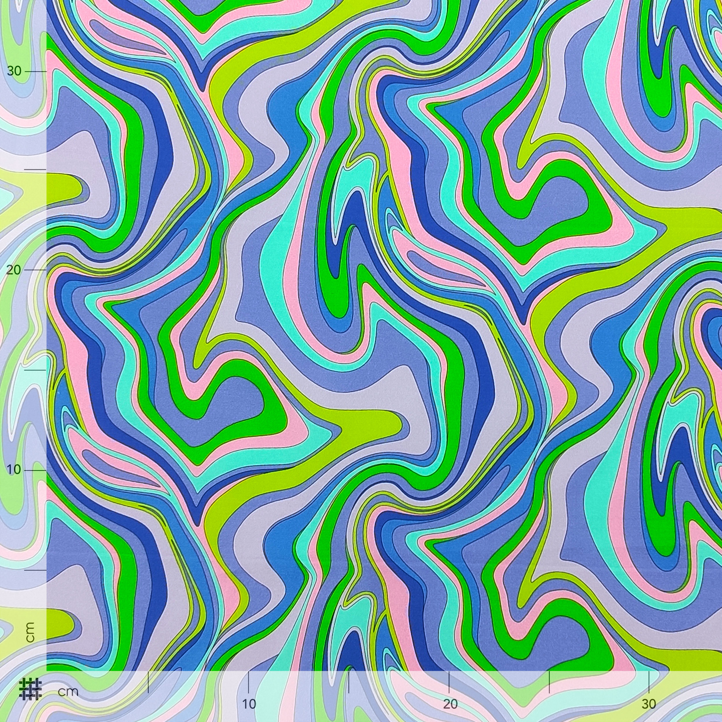 Cotone Elasticizzato Fantasia Optical Lilla
