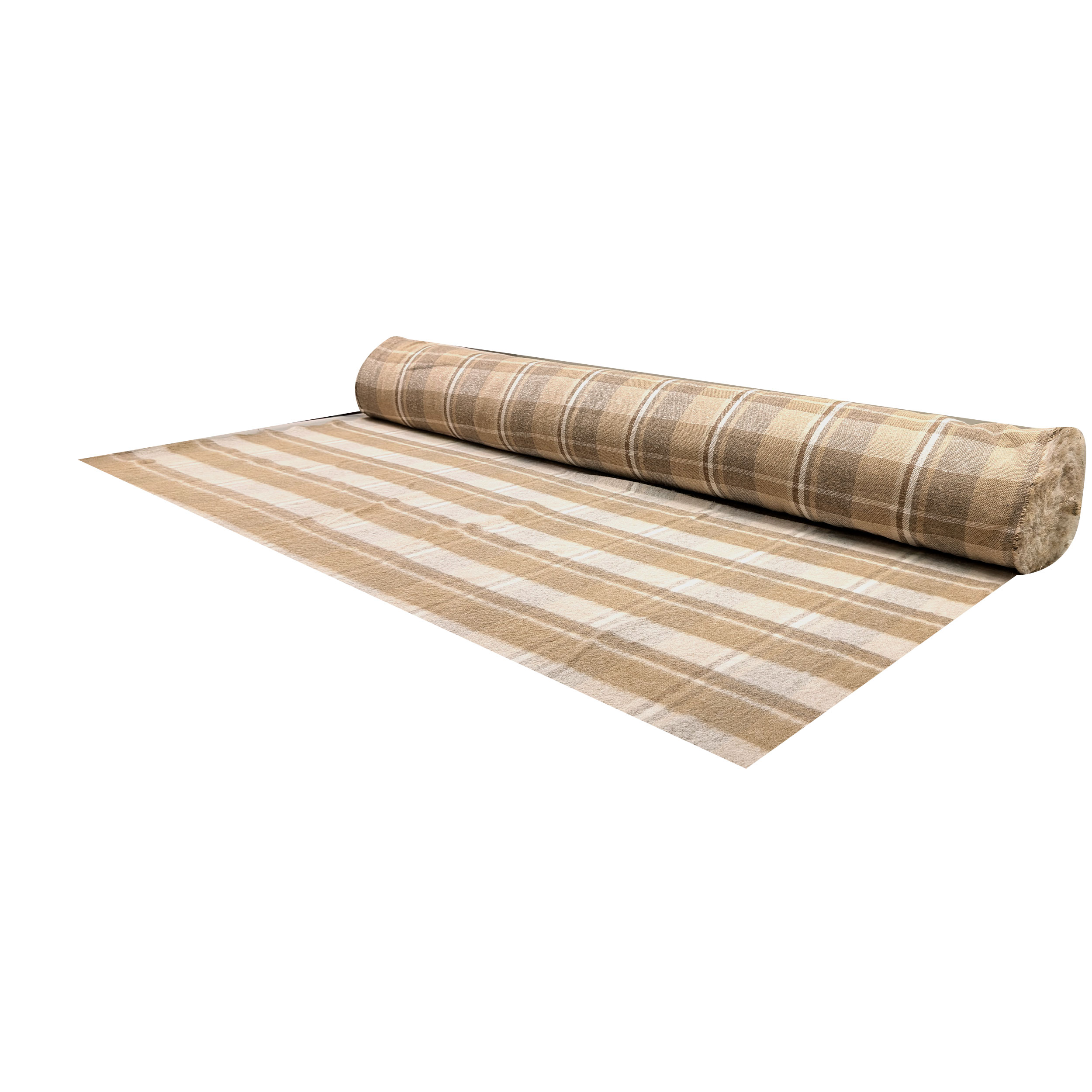 Cappotto Misto Lana Tartan Beige Image