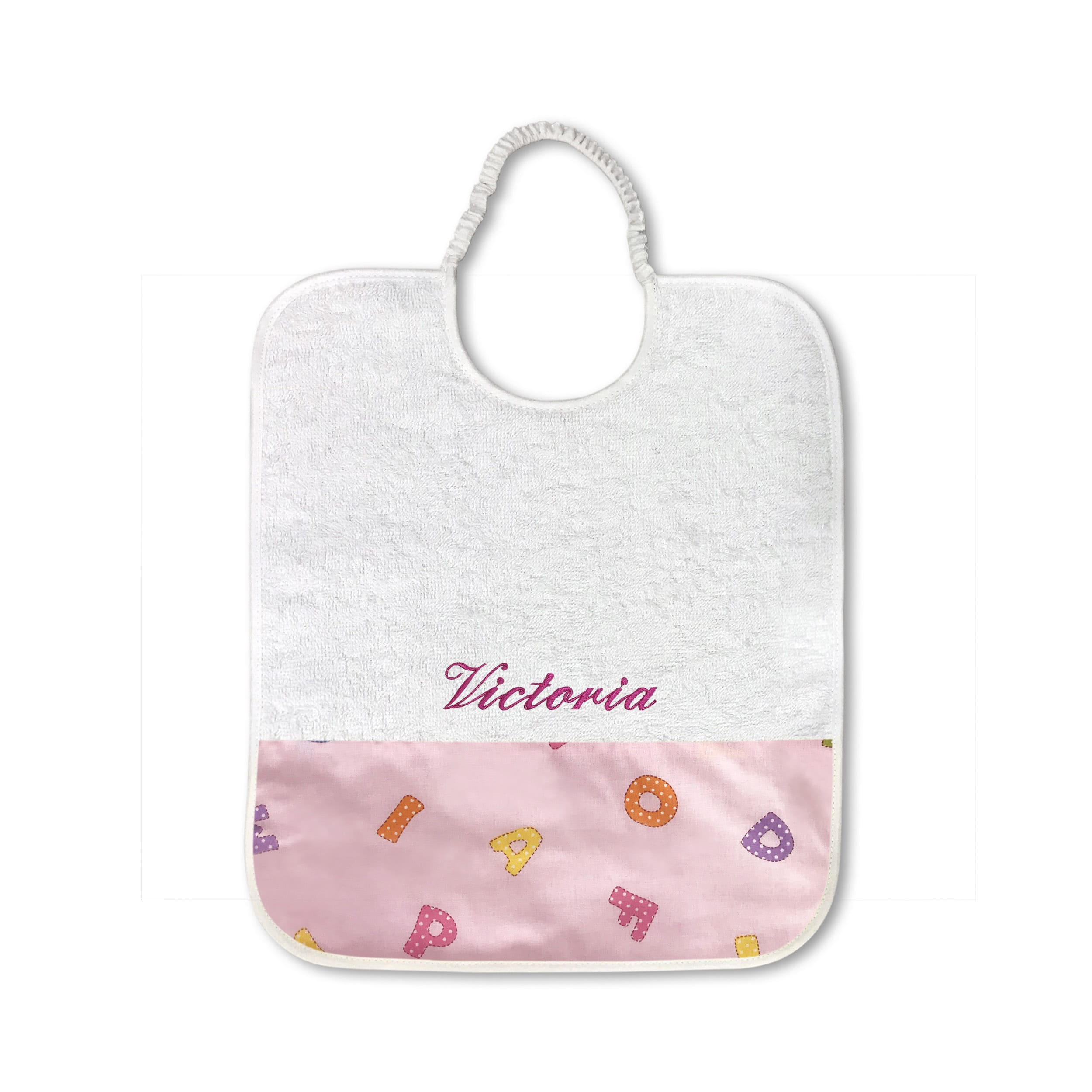 Bavaglino Lettere Rosa